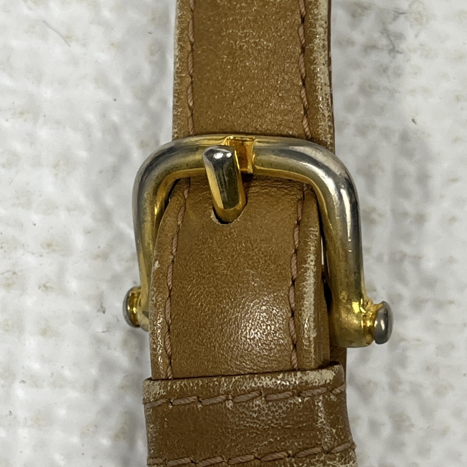 VTG CELINE Paris Macadam Monogram Leather Crossbody Bag Brown Trim