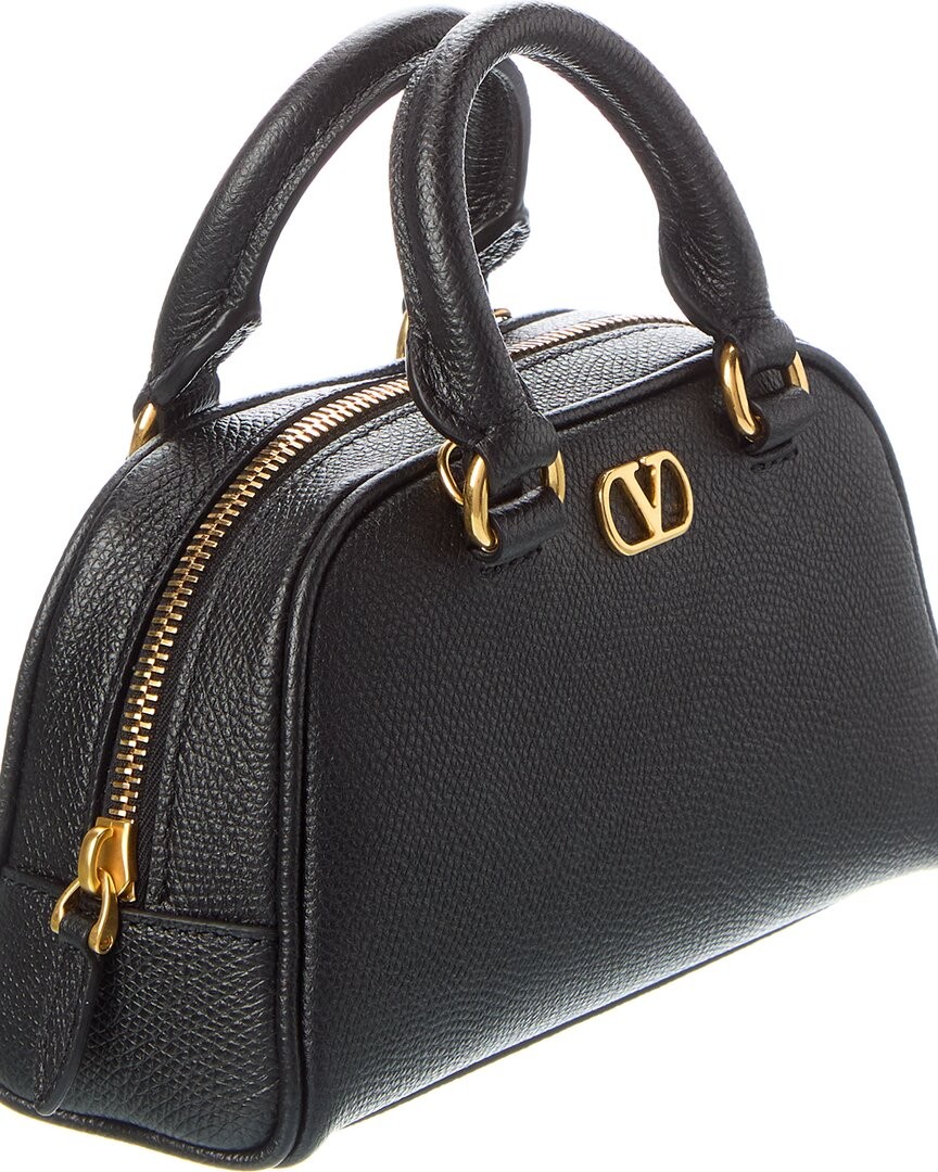 Valentino Vlogo Signature Mini Leather Shoulder Bag Women’s Black