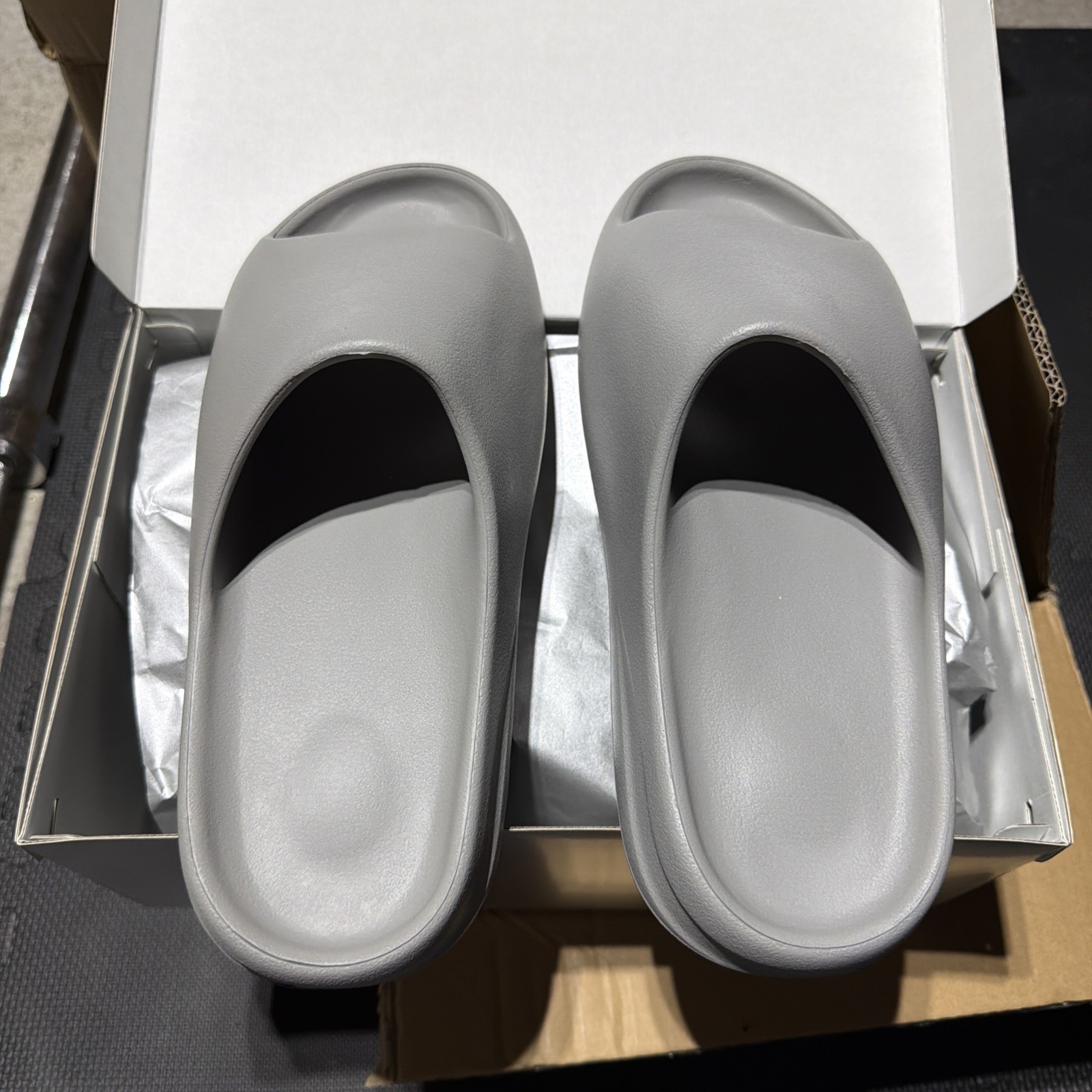 Size 13 GRAY or “GREY” YZY YS-01 Yeezy Slide – NEW IN BOX!
