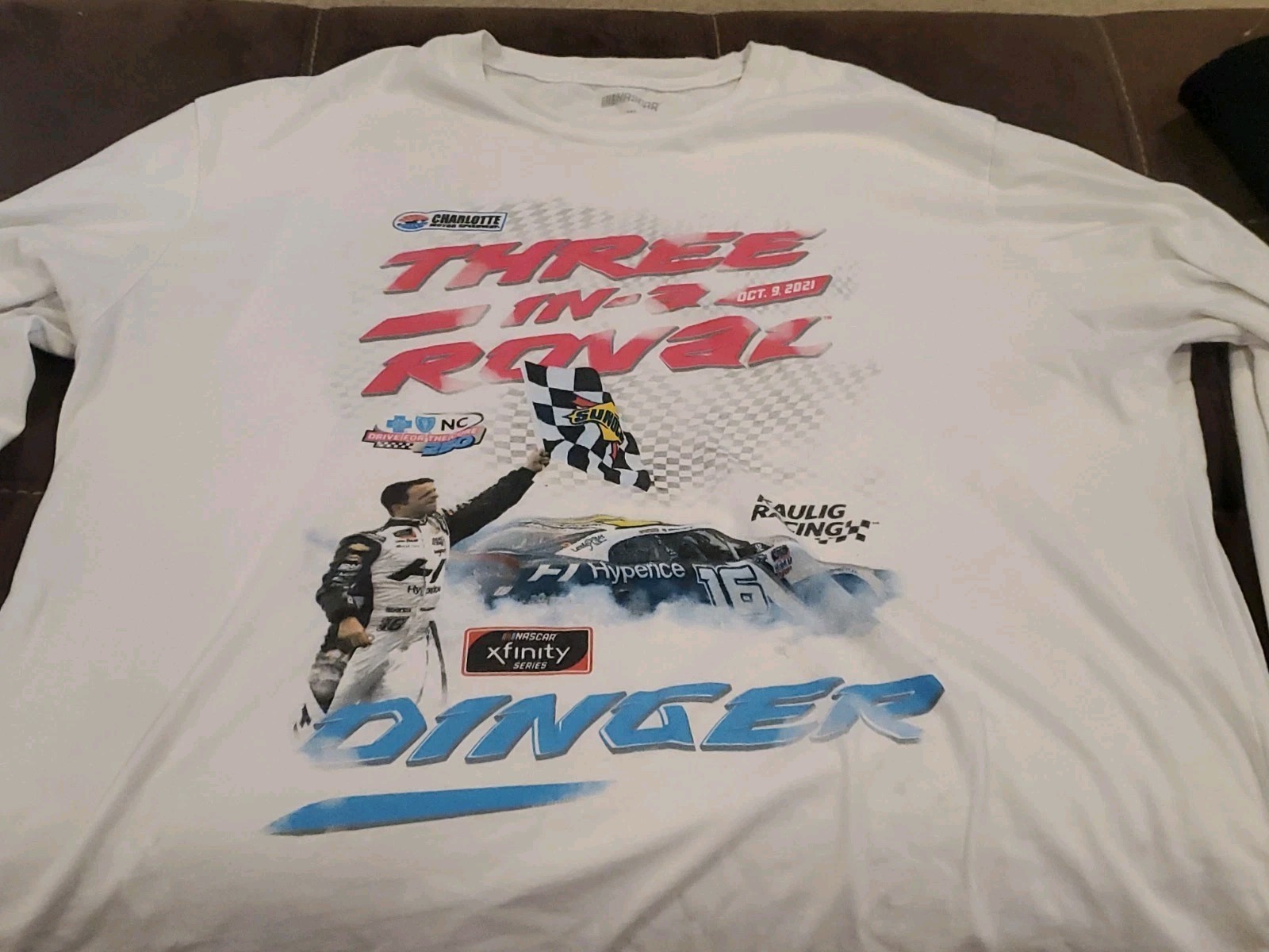 AJ Allmendinger #16 2021 CHARLOTTE Roval Win Long Shirt Kaulig Racing 3 in Row