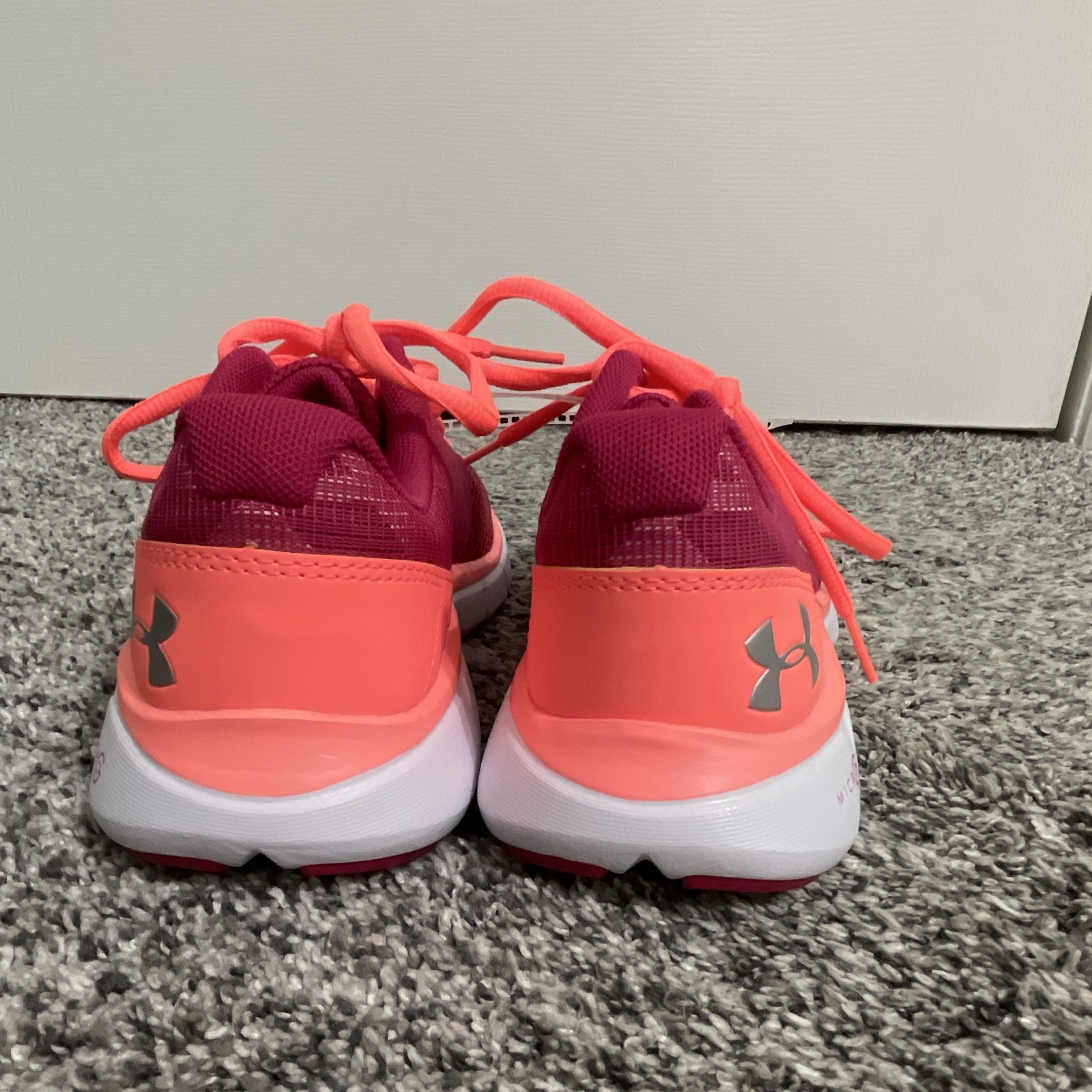 Under Armour Youth Micro Sneakers Pink/Neon Orange US Size 4Y
