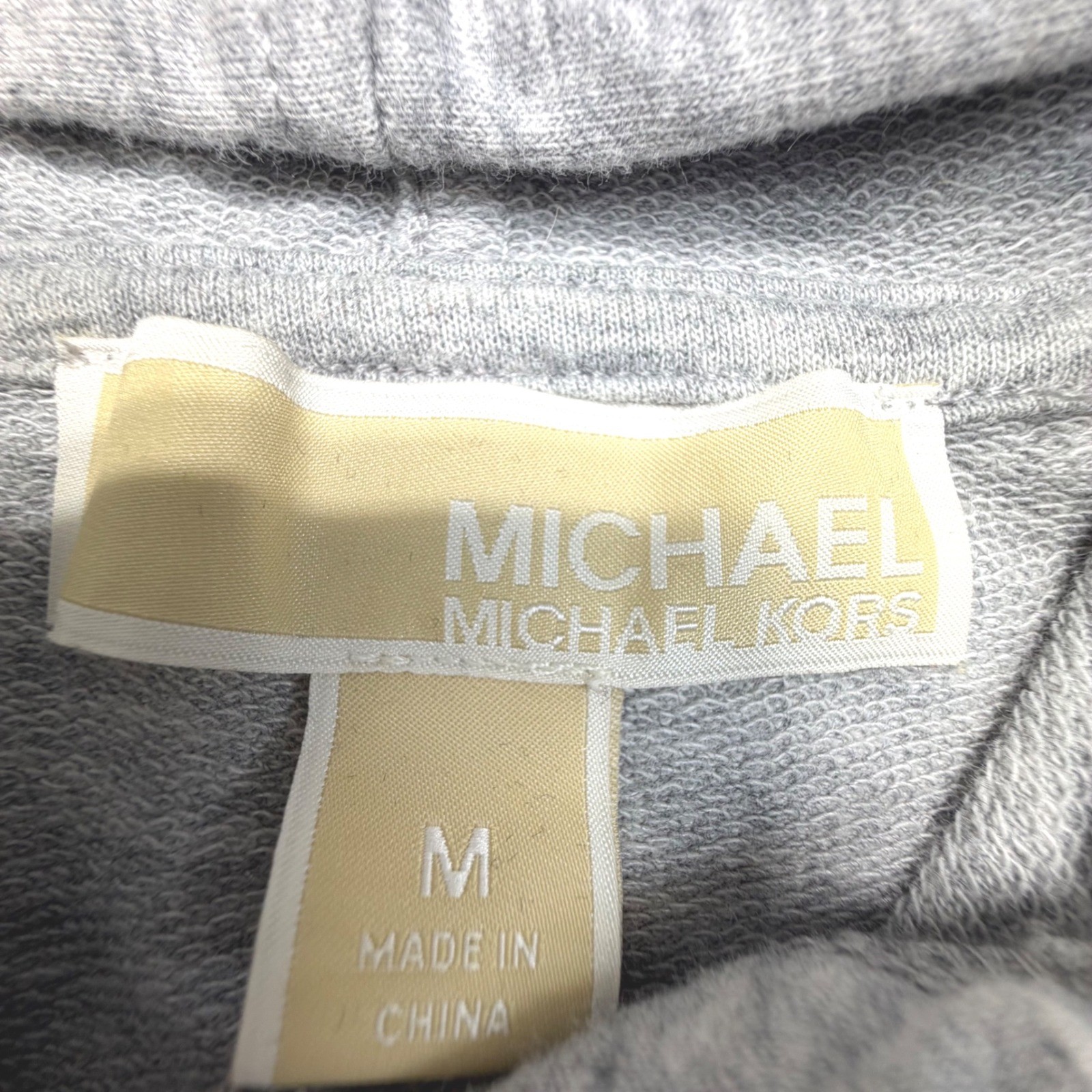 Michael Kors Rhinestone Logo Hoodie • Heather Gray Pullover • Women’s Medium
