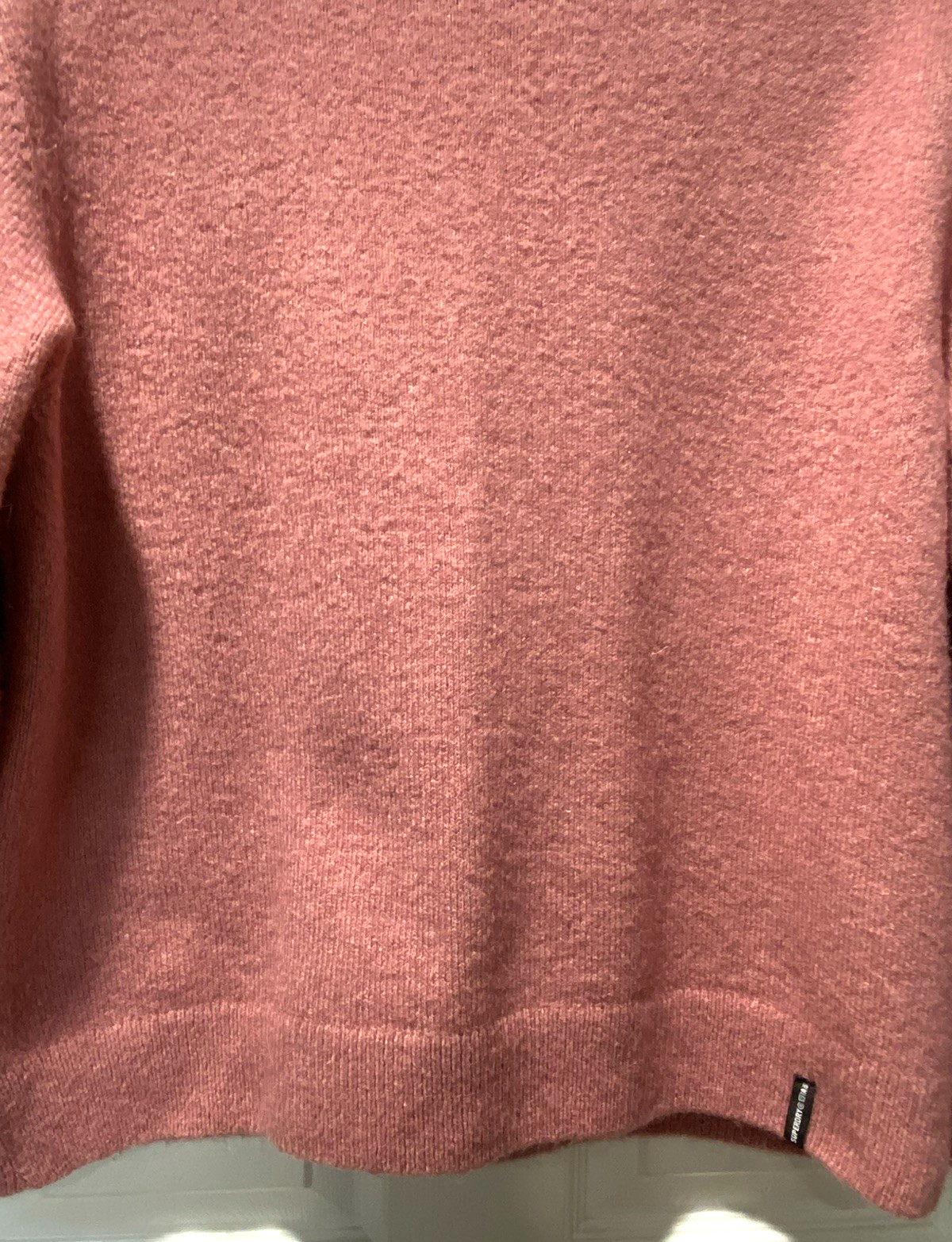 Superdry Pullover Sweater Top Pink Round Neck Long Sleeve Soft Warm Cozy Size L