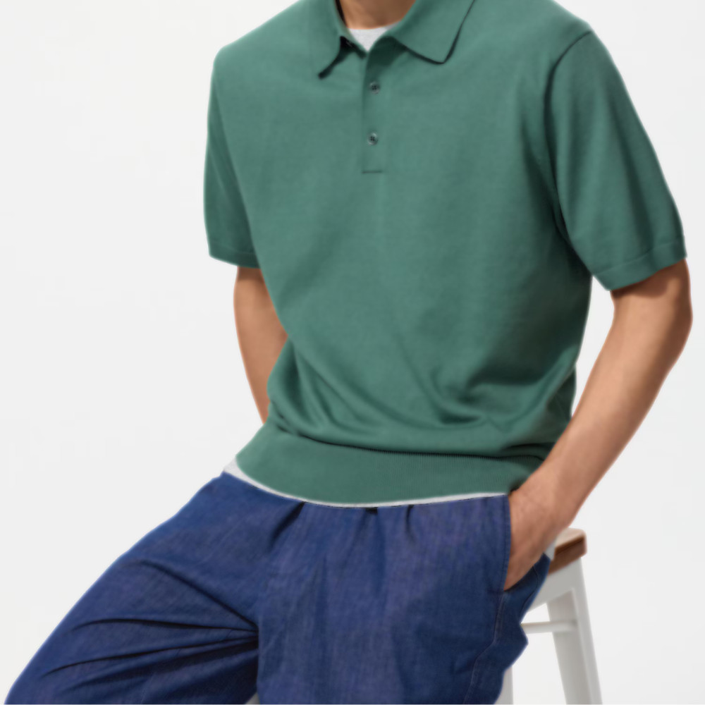 UNIQLO Washable Knit Polo Sweater Japan NEW