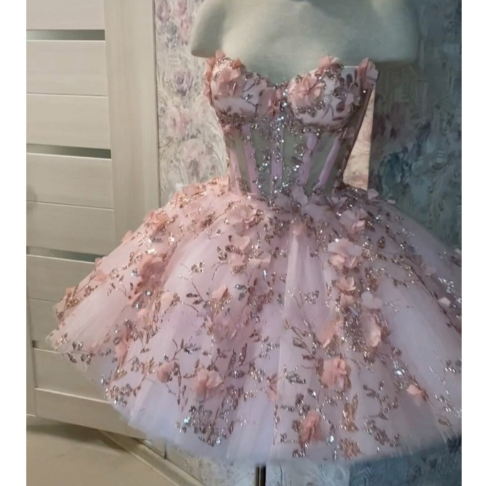 Princess Quinceanera Dresses Ball Gown Sweet 15 Party Pageant Crystal Beads