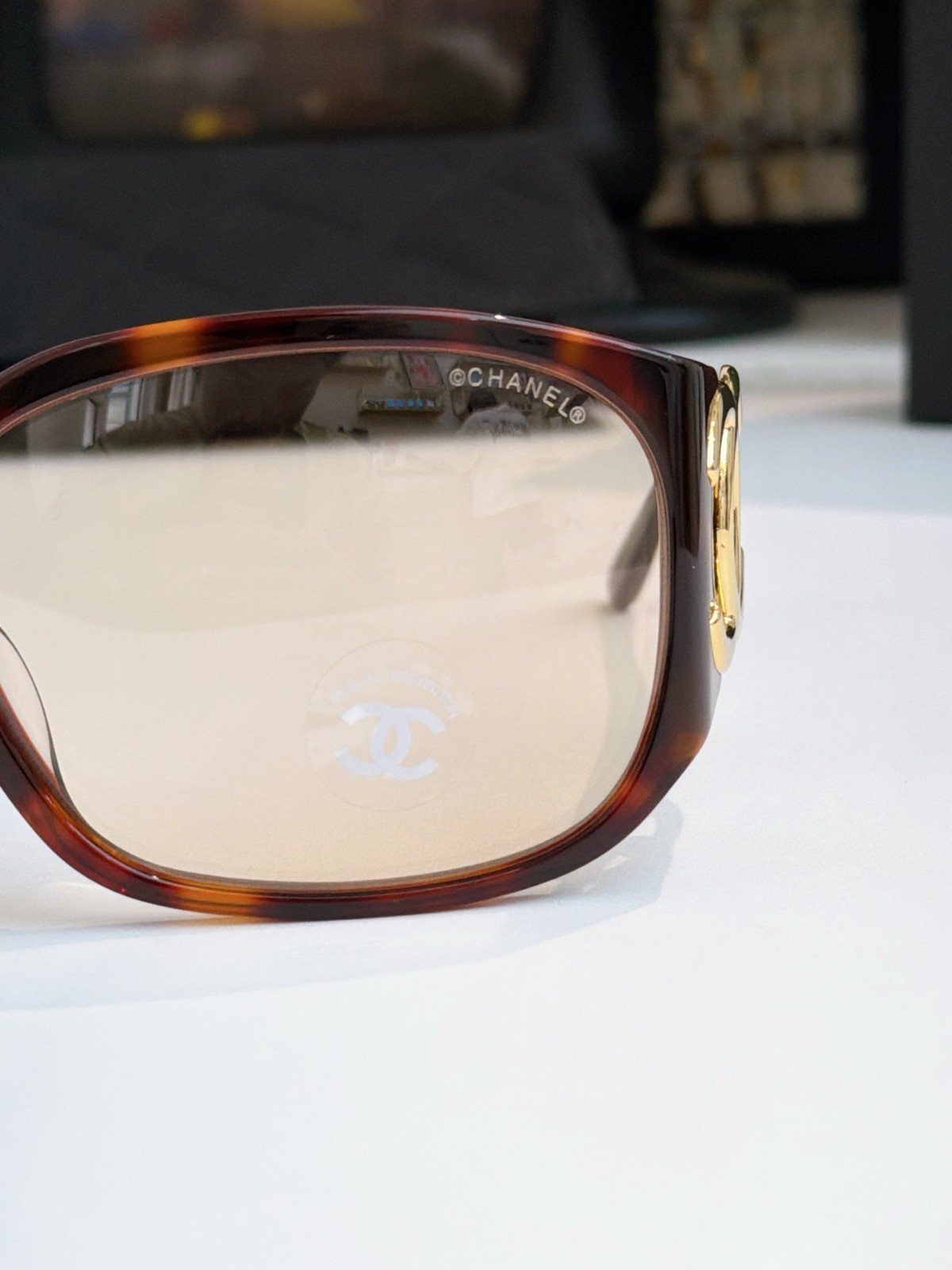 Chanel 6014 Designer Sunglasses Women Vintage Tortoise Frame CC Mark Luxury
