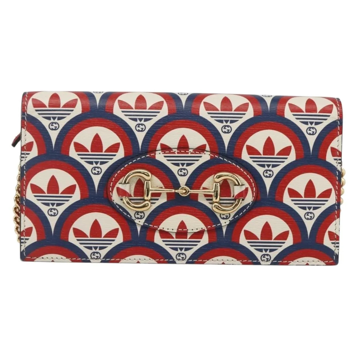 Gucci X Adidas Wallet on Chain Leather Multicolour Shoulder Bag