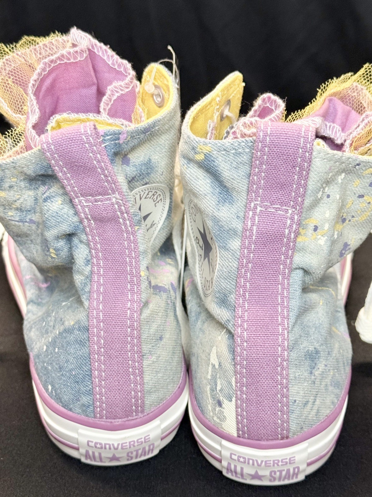 Converse 651703F CTAS Paint Splatter High Tops Junior Sz US 5 EU 37.5