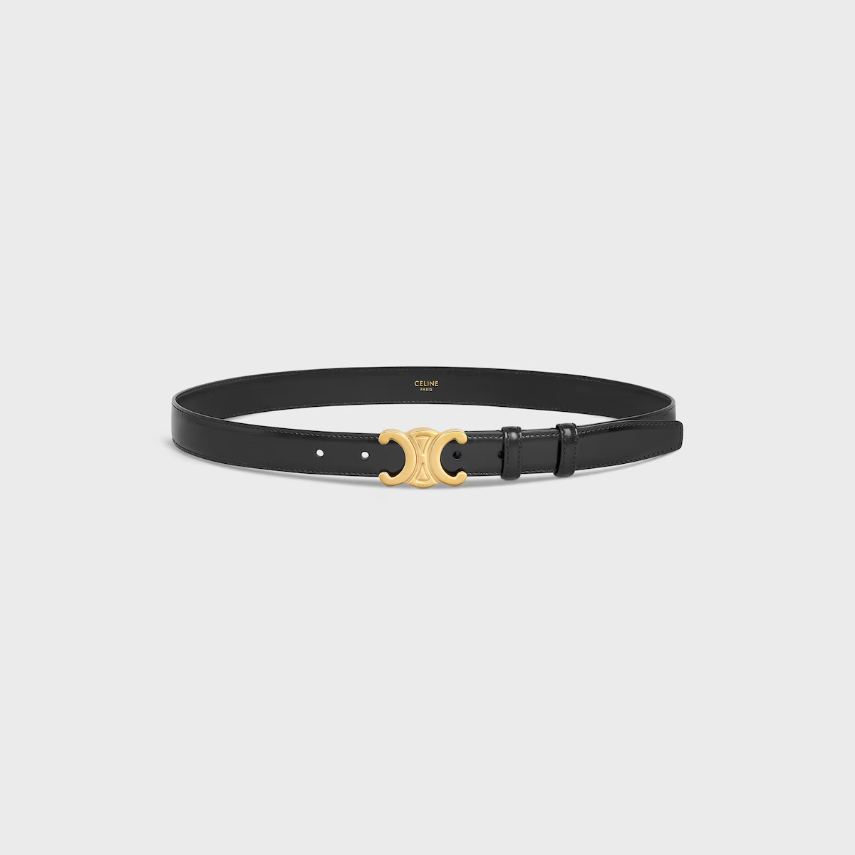 CELINE Triomphe Belt 25MM IN Taurillon Leather Size 75