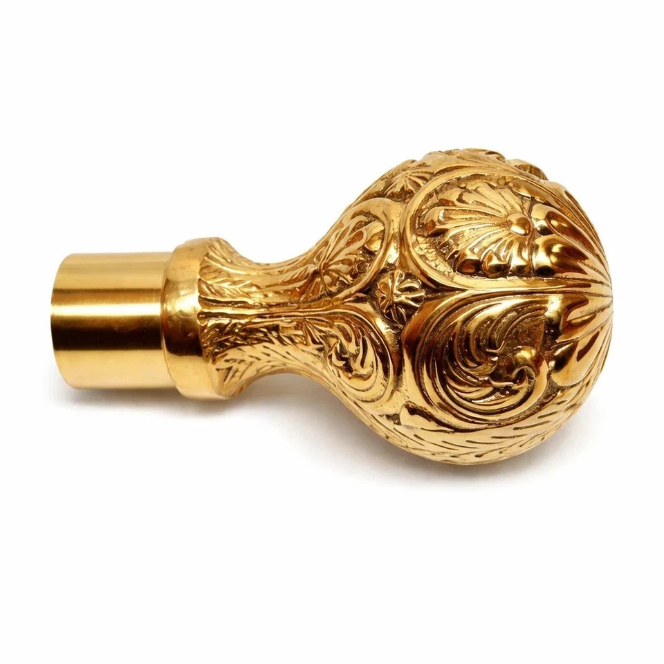 Walking Head Handle Sticks Onley Handle Gold Brass vactrain Grandfather Gift