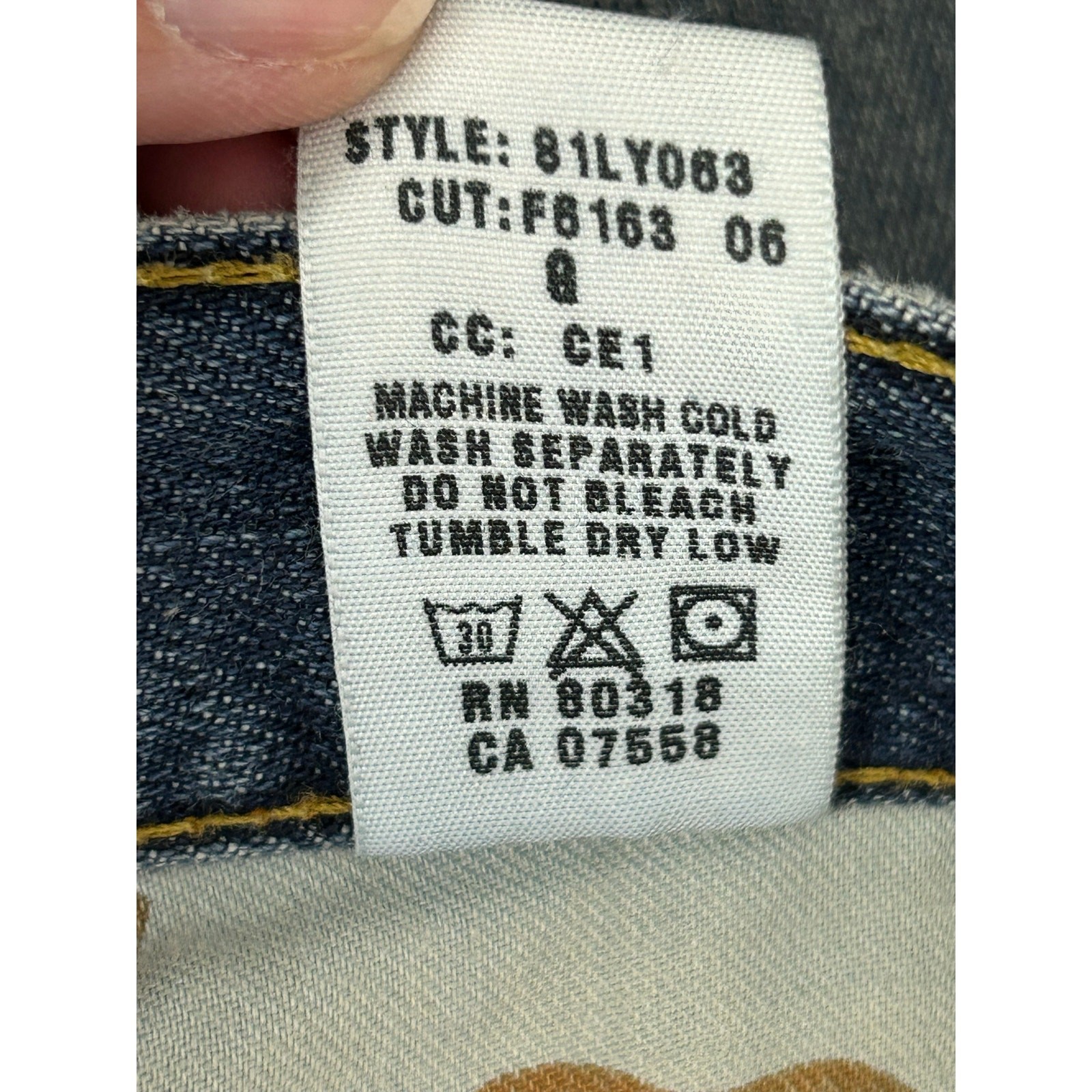 Lucky Brand Easy Rider Womens 6 28 Button Fly Straight Leg Jeans 32.5 Inseam