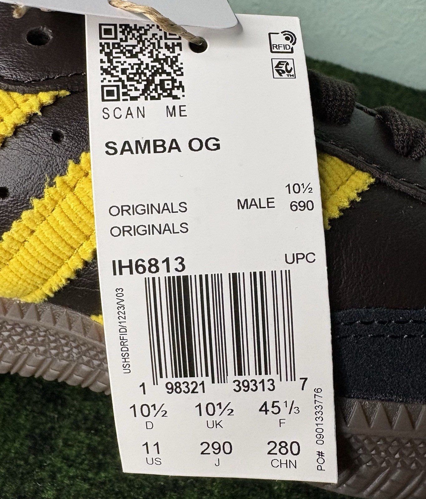 US Men’s 11 – Adidas Samba OG “Aurora Coffee EQT Yellow Gum” IH6813