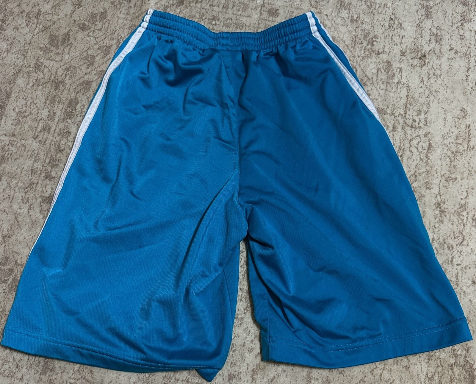 Adidas Originals Adicolor 3-Stripes Trefoil Athletic Shorts Teal Blue Youth XL