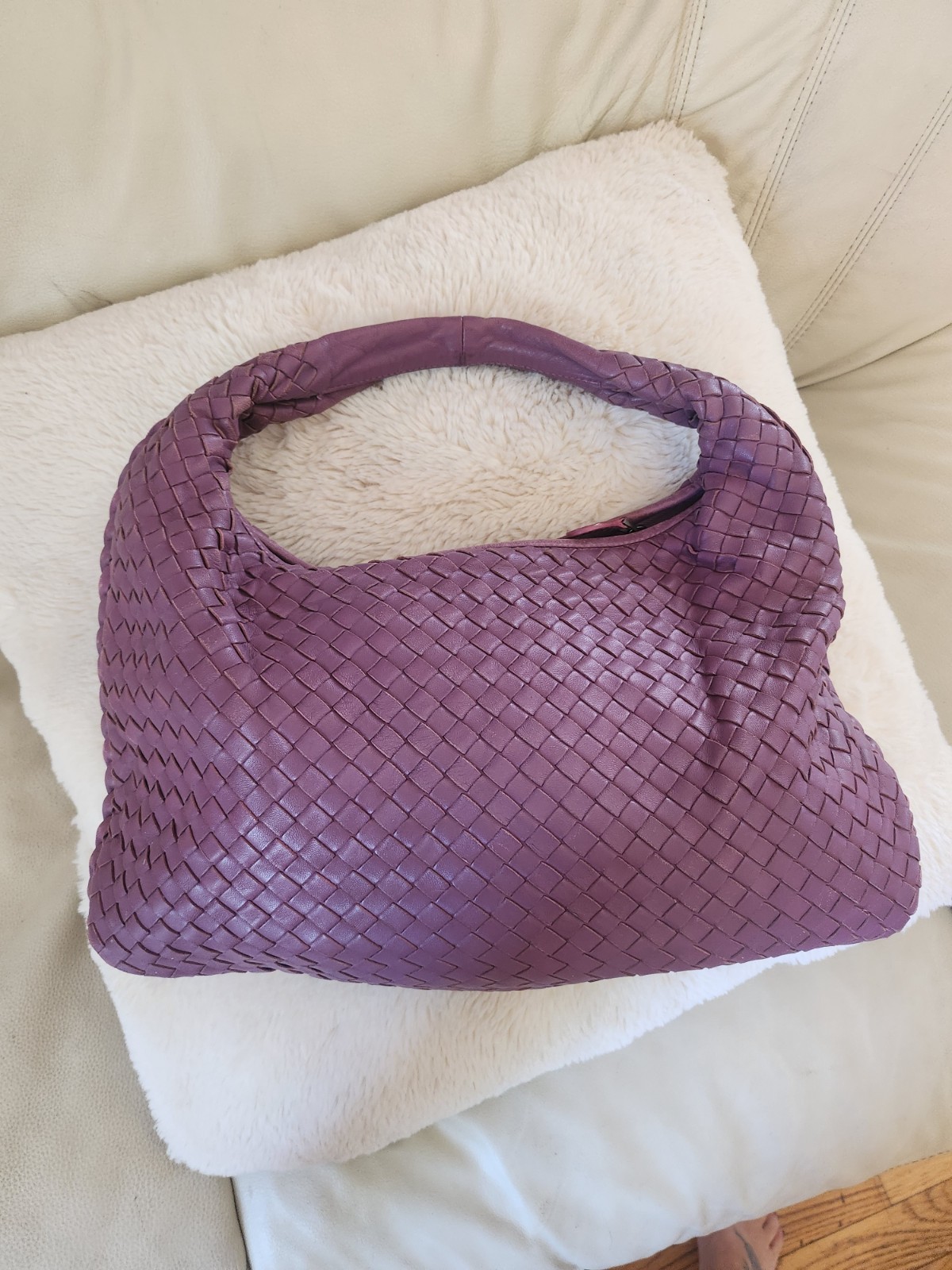 Bottega Veneta Intrecciato Vintage Hobo Purple