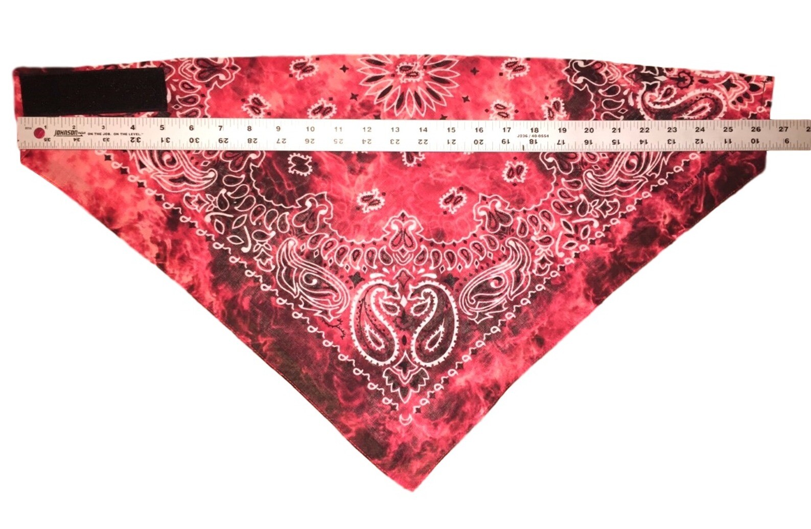 VELCRO®Brand ADJUSTABLE RED TIE DYE PAISLEY FACE COVER REVERSIBLE NECK BANDANA