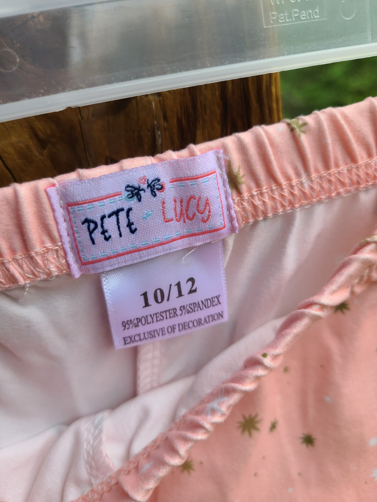 Pete and Lucy Coral, Blue & White Unicorn Sky Print Pant Set Sz 10-12 Girls New