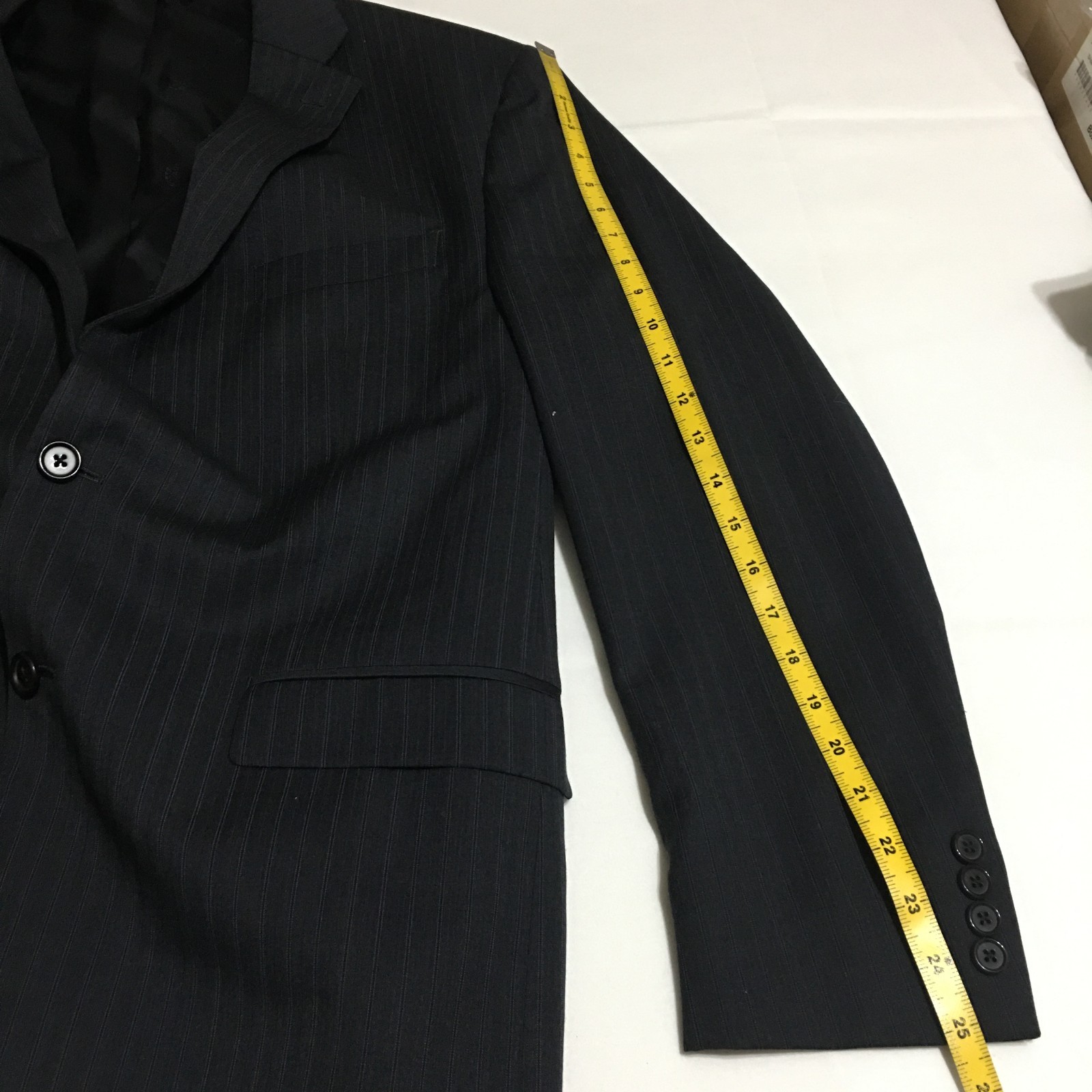 Lauren Ralph Lauren Wool 2pcs Suit Mens 44R Two Button Jacket Pants 36×29 Black