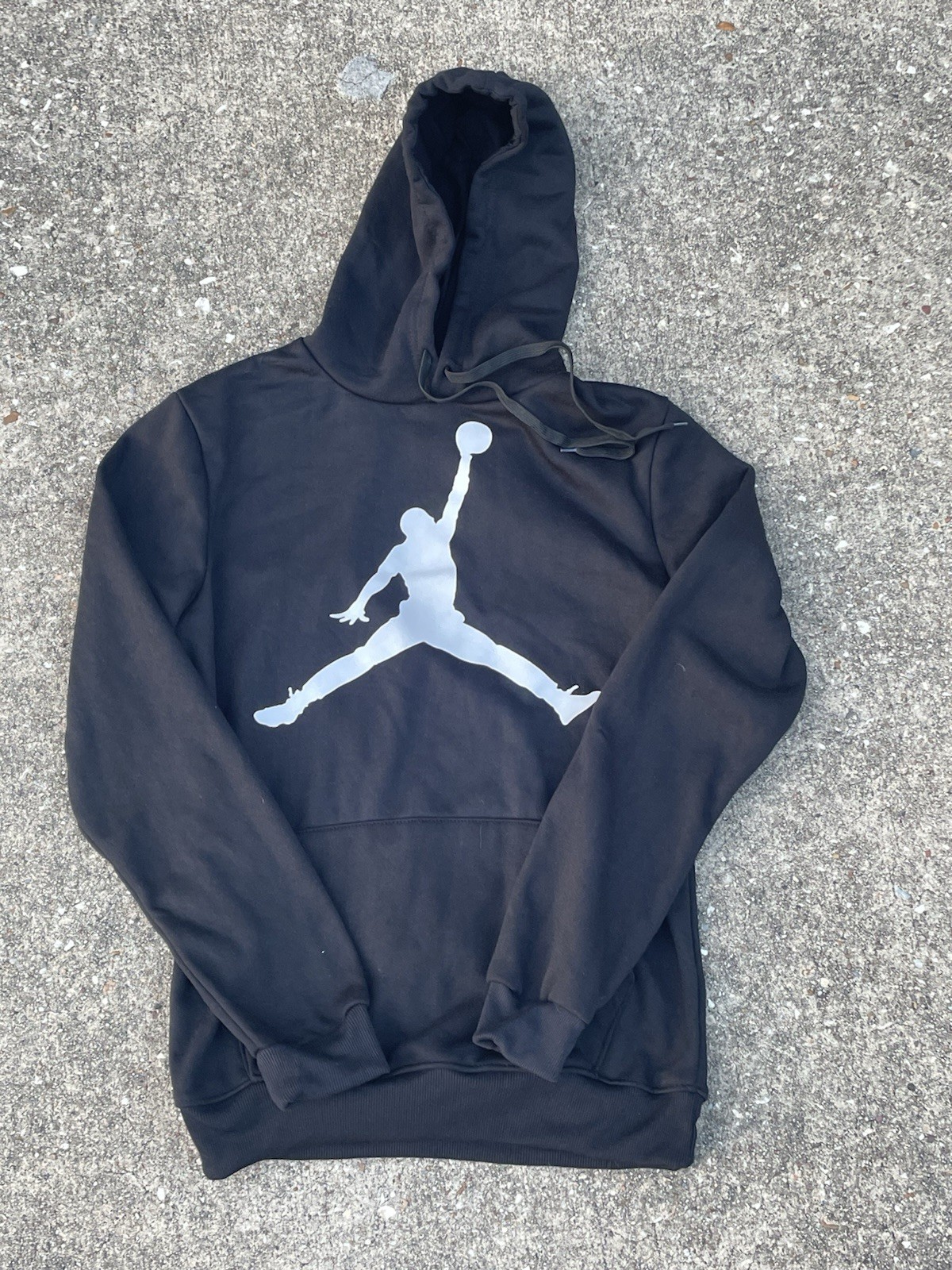 Nordstrom Michael Air Jordan Black Graphic Print Pullover Hoodie Sz S Fleece