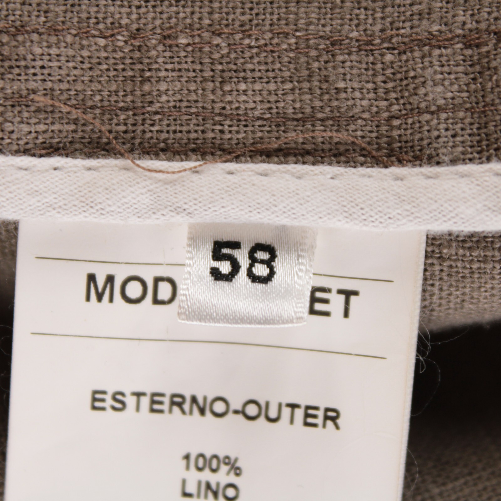 Waterville NWT 100% Linen Overshirt Size 58 (3XL US) Barret In Solid Brown