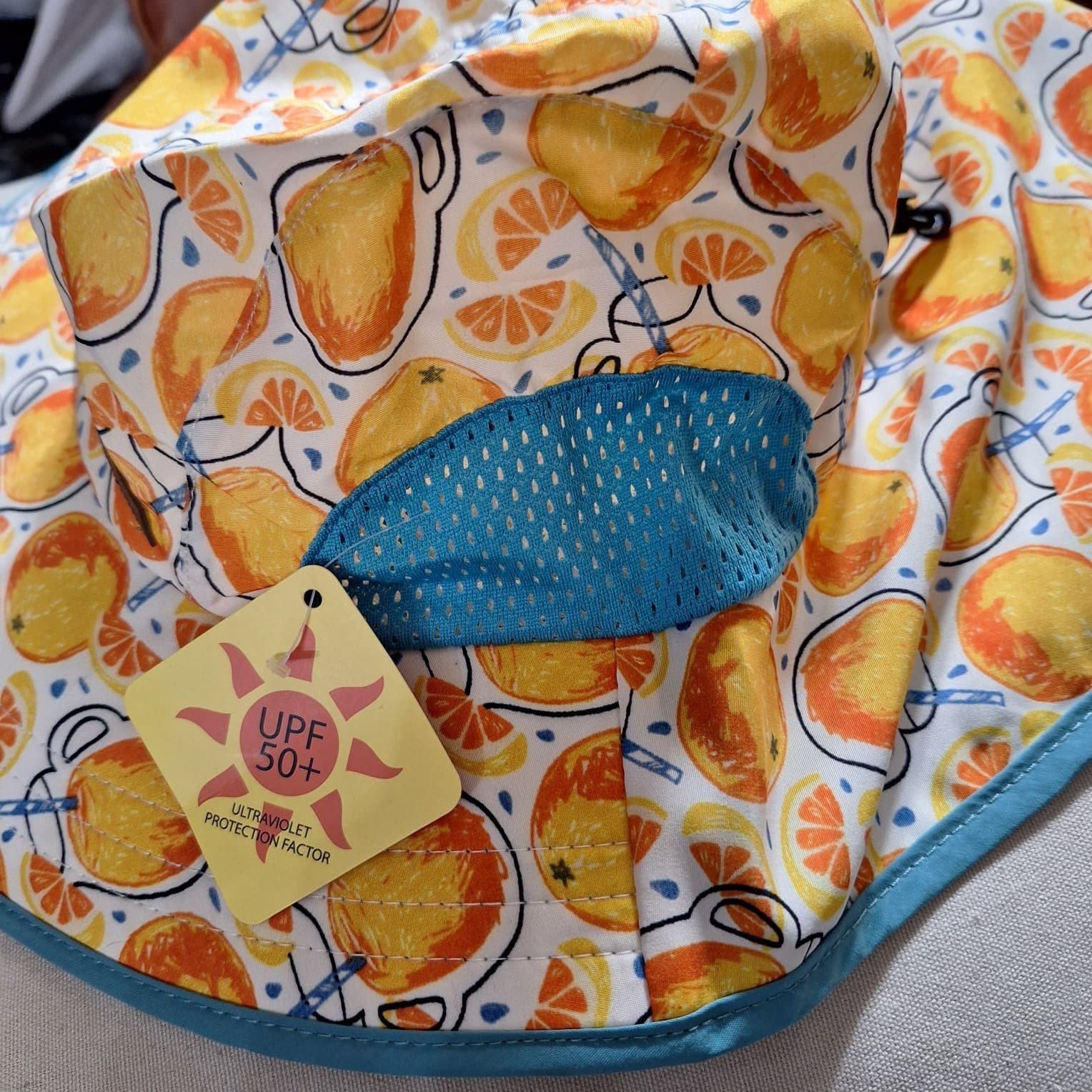 Meek Era Orange design Sun Hat UV Protection Neck Flap Sun hat for women/girls