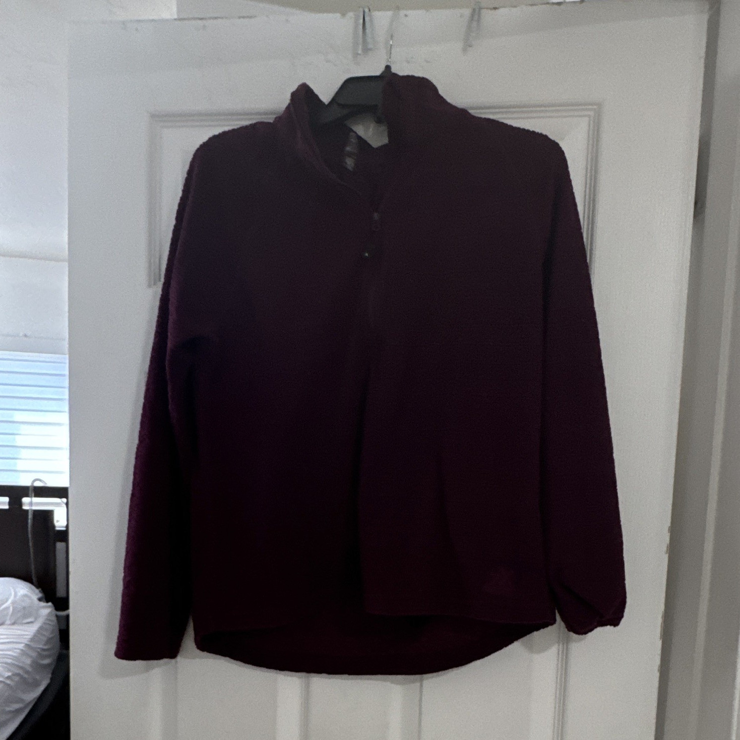 ZeroXposur Women’s 1/4 Zip Fleece Pullover Mock Neck Sweatshirt Purple M