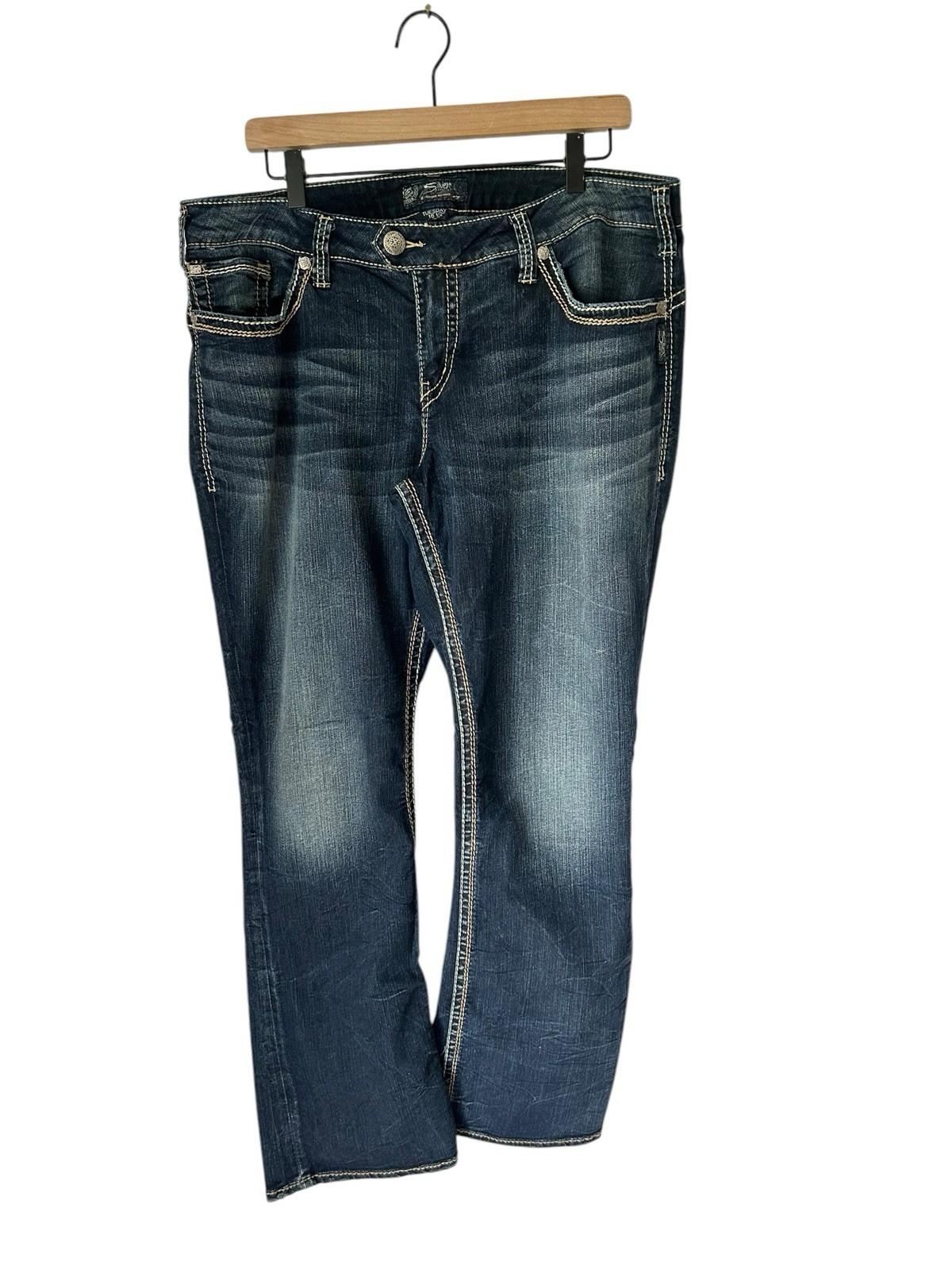 Silver Tusdeay 16 1/2 bootcut jeans denim womens plus size inseam 31 inches