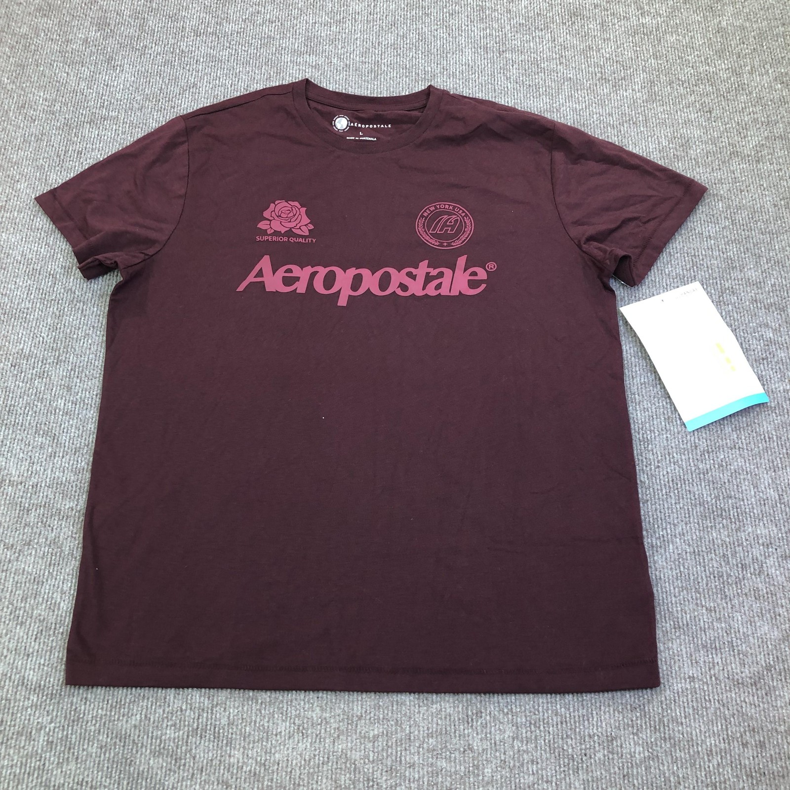 Aeropostale Shirt Mens Large Red Superior Quality New York Graphic Tee Tagless