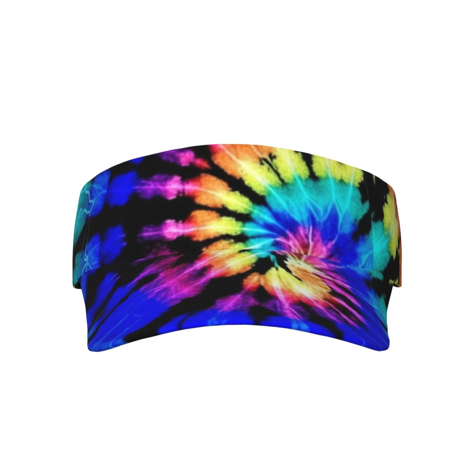 Tie Dye Visor Cap Sun Hat for Women Men Teens for for Sports, Beach, Tennis