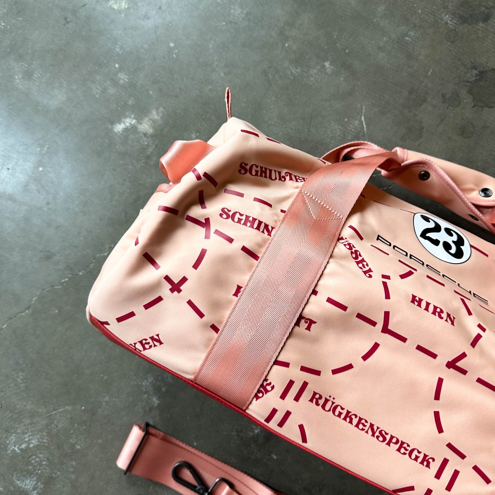 NEW Porsche Design 917 Pink Pig Livery Sport Weekender Duffel Bag WAP0350110PROW