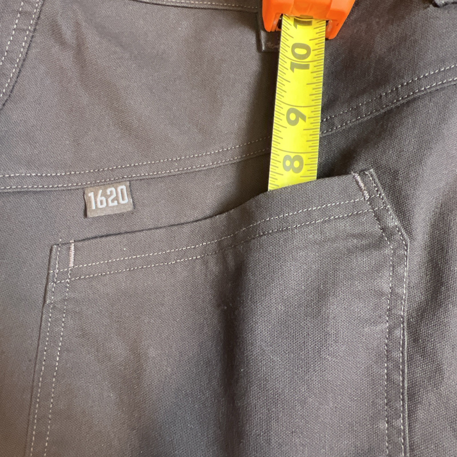 1620 Single Knee Utility Work Pant 46×30 Brown Cordura Stretch Canvas USA Made