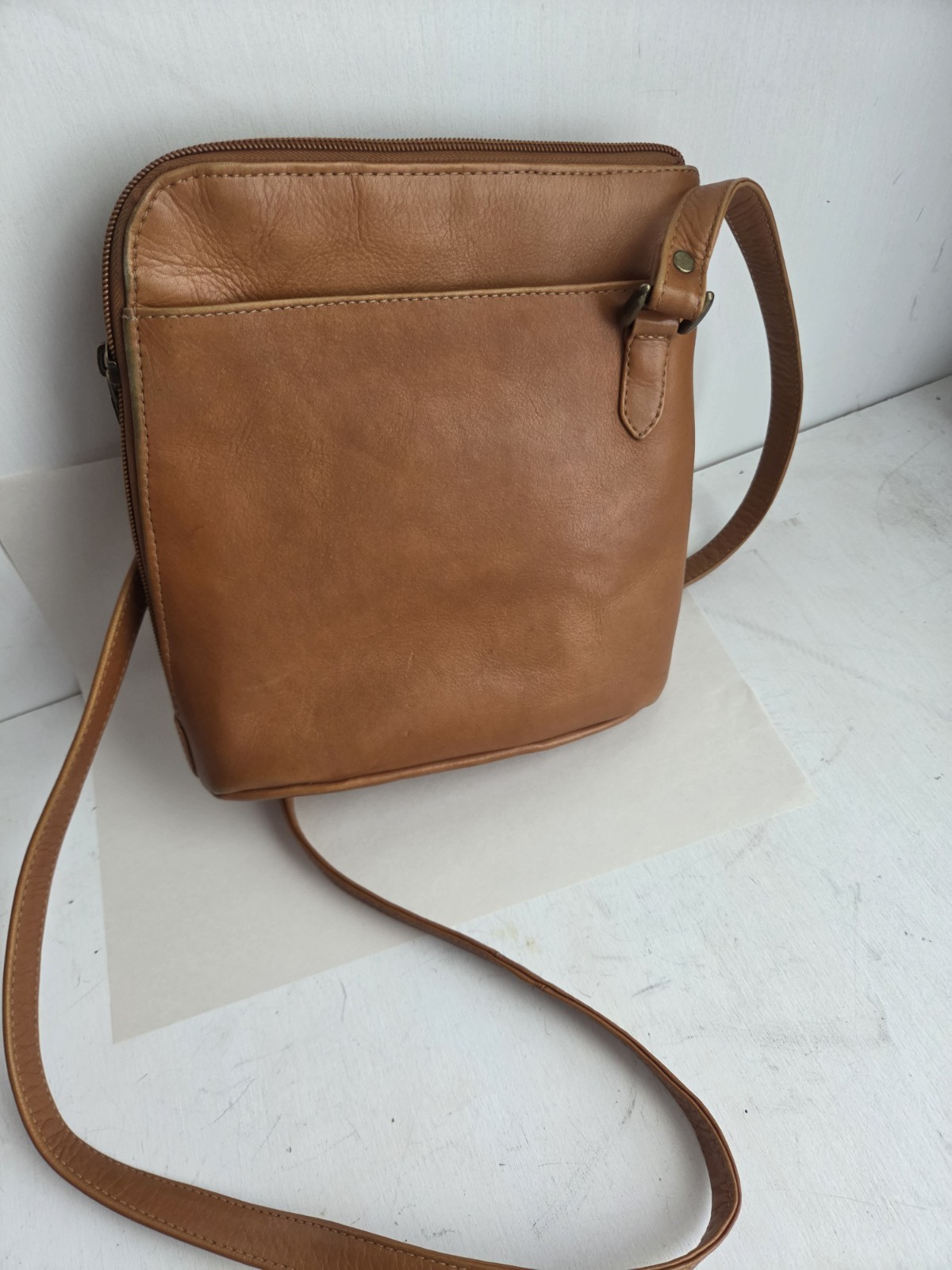 Le Donne Leather L-Zip Crossbody Shoulder Bag LD-808