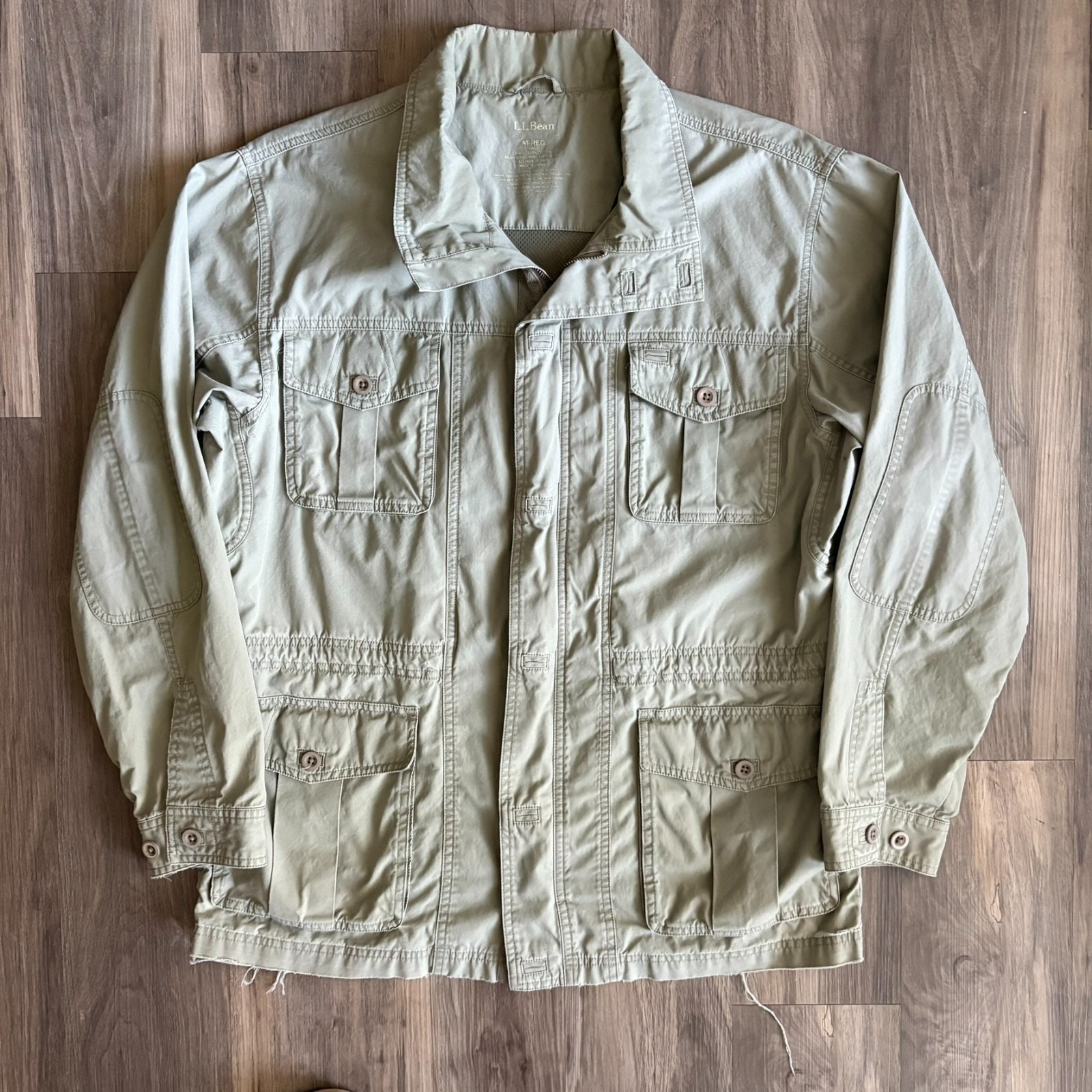 L.L. Bean Field Utility Jacket Coat Military Men’s Size M Cargo Mesh Lined 0HYU2
