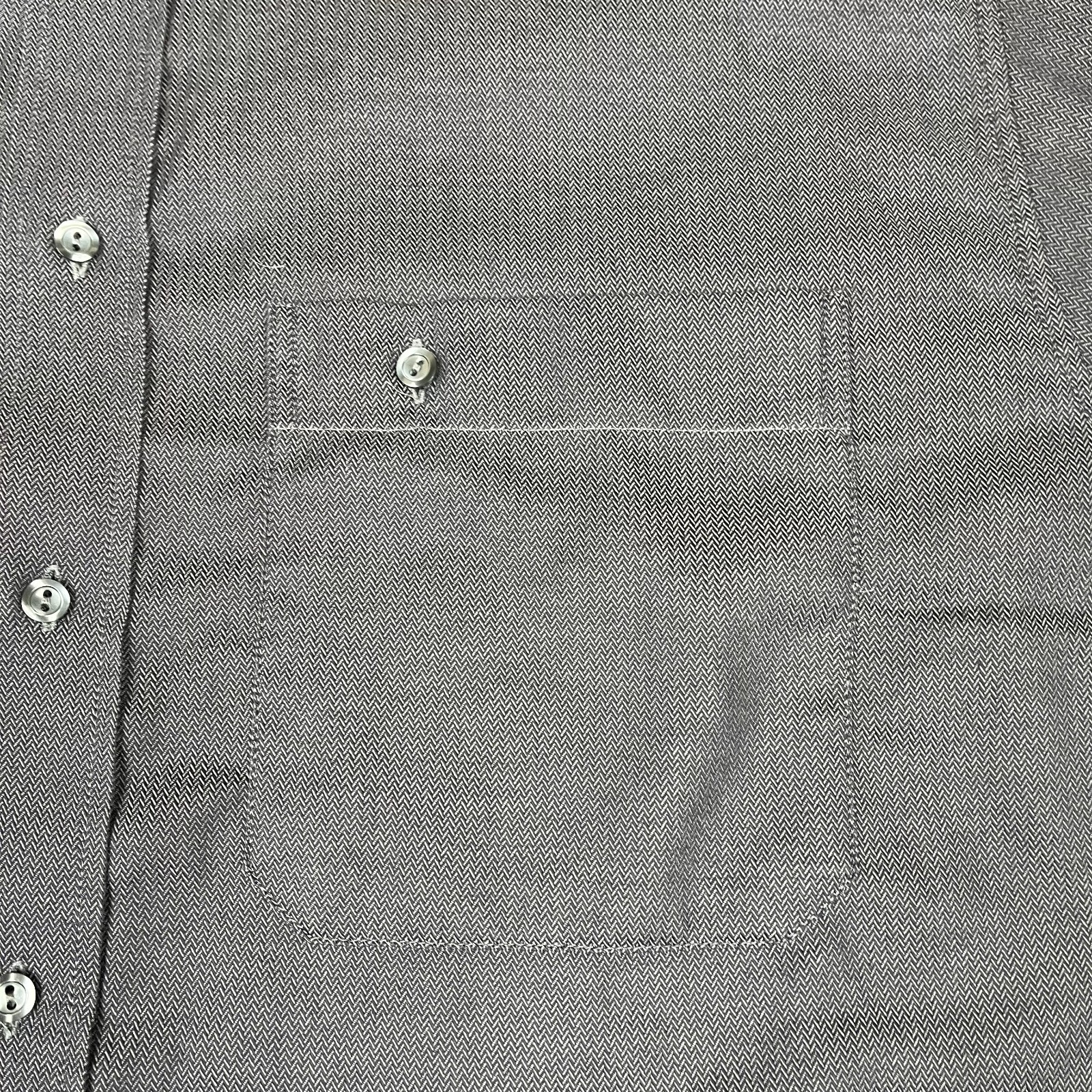 Eton Shirt Mens 16 Black Etastar Long Sleeve Barrel Cuff Pocket Smart Office
