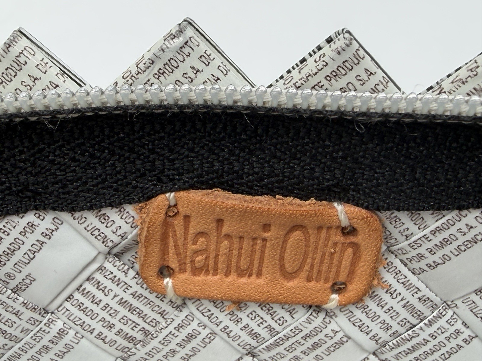 Nahui Ollin Barcode Candy Wrapper Clutch Bag