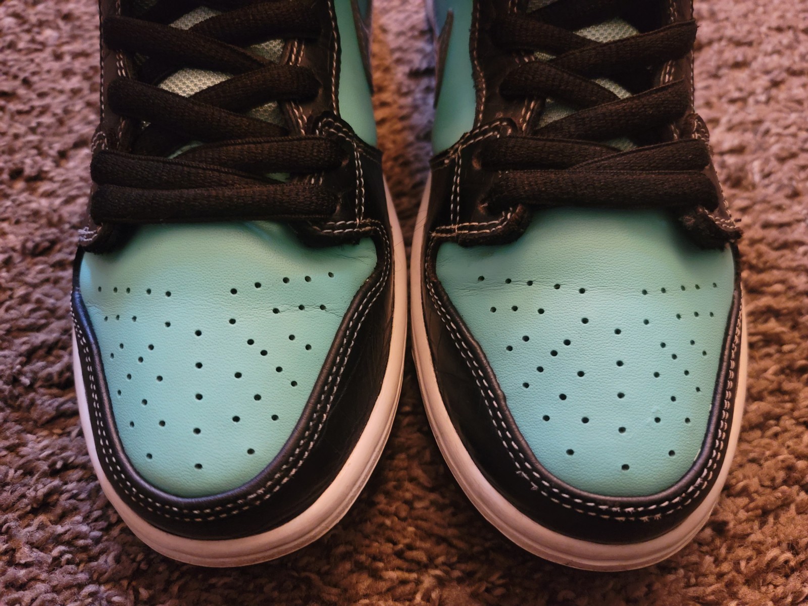 Nike SB Dunk High Premium PRM Tiffany Diamond Supply Co Aqua/Chrome-Black Size 8
