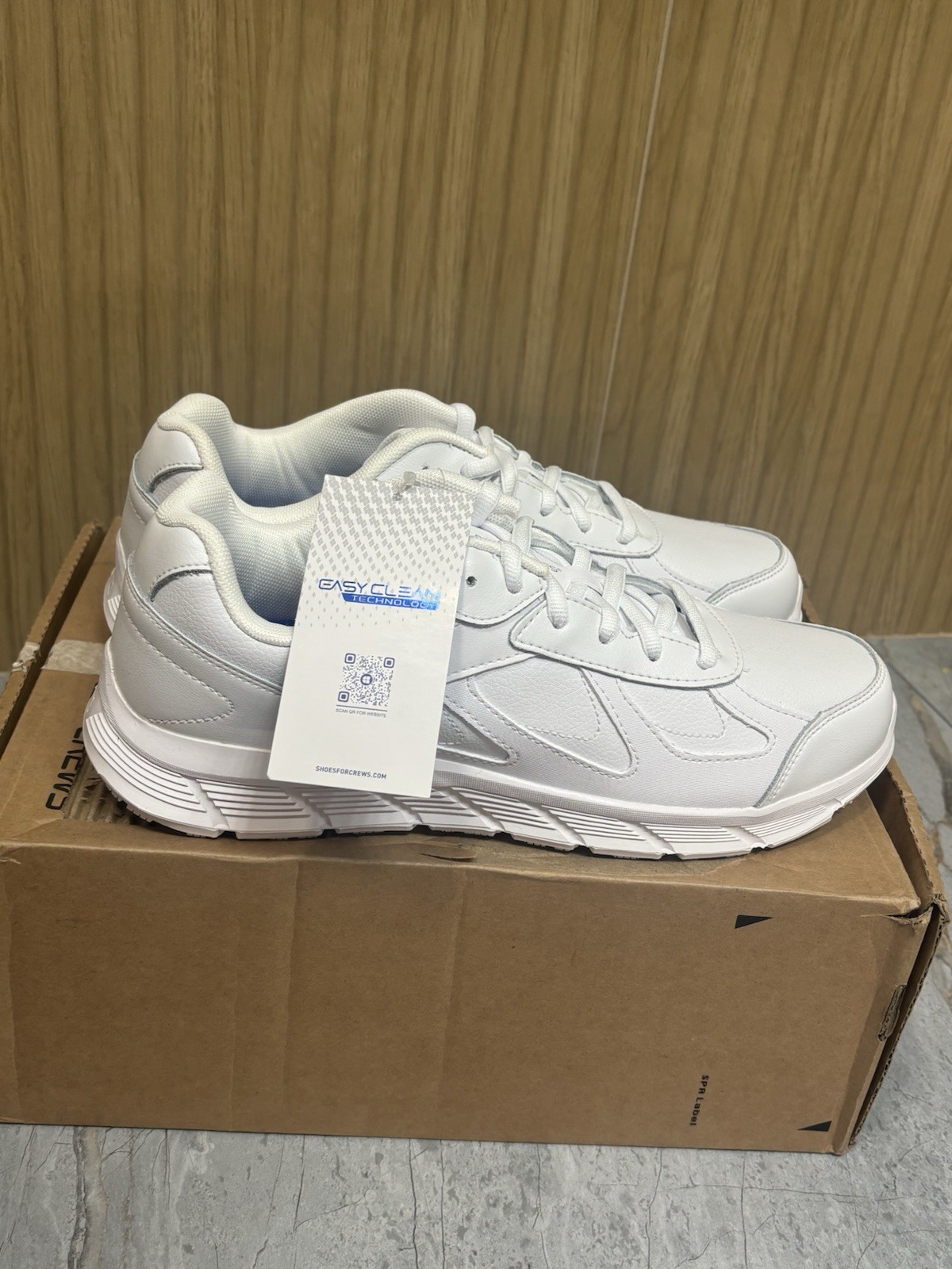 Shoes For Crews Galley II Slip Resistant Mens Size 9 Wide White (Style # 25980W)