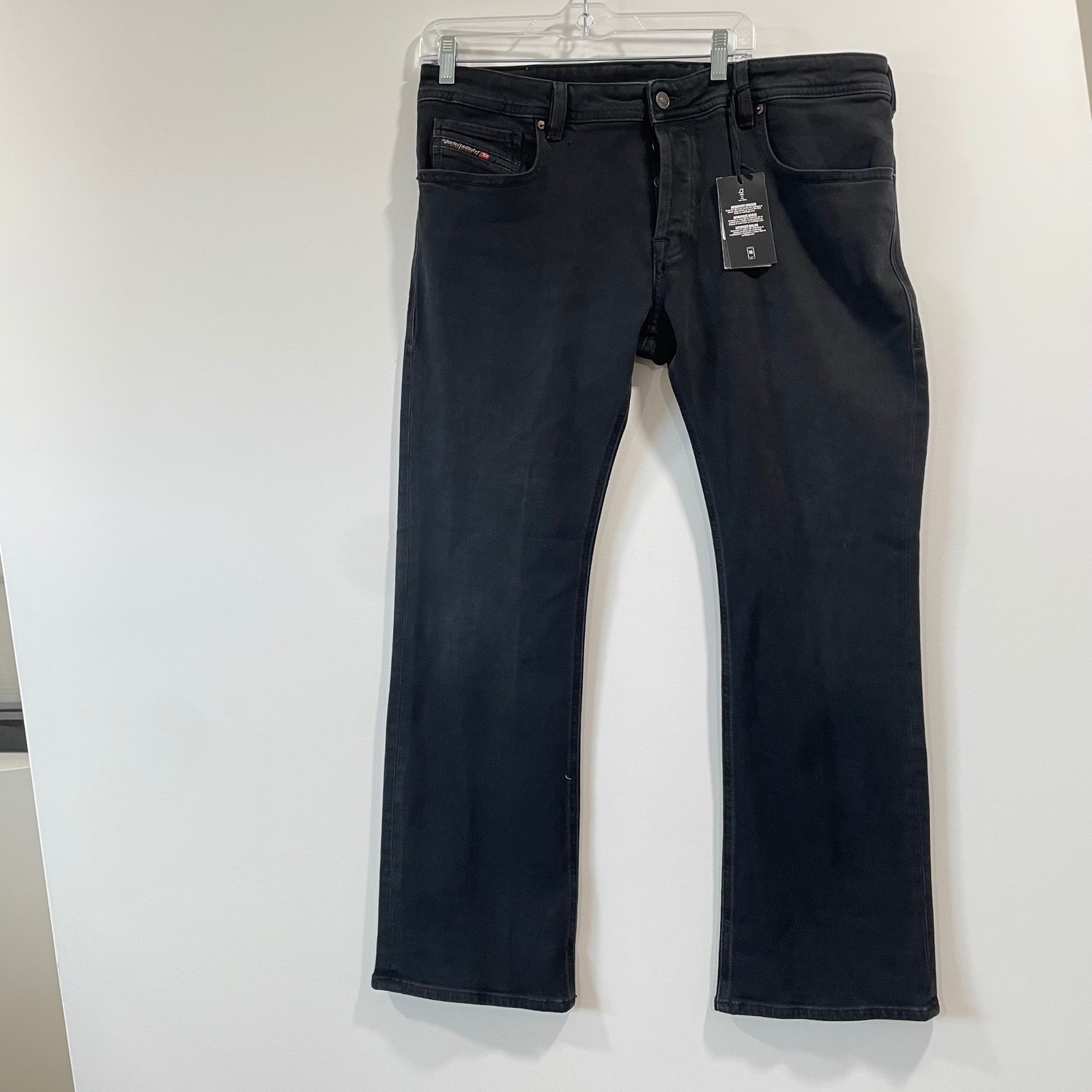 Diesel Zatiny 2007 Slim Bootcut Jeans Mens 36×30 (38×29) Washed Black RE064 NWT