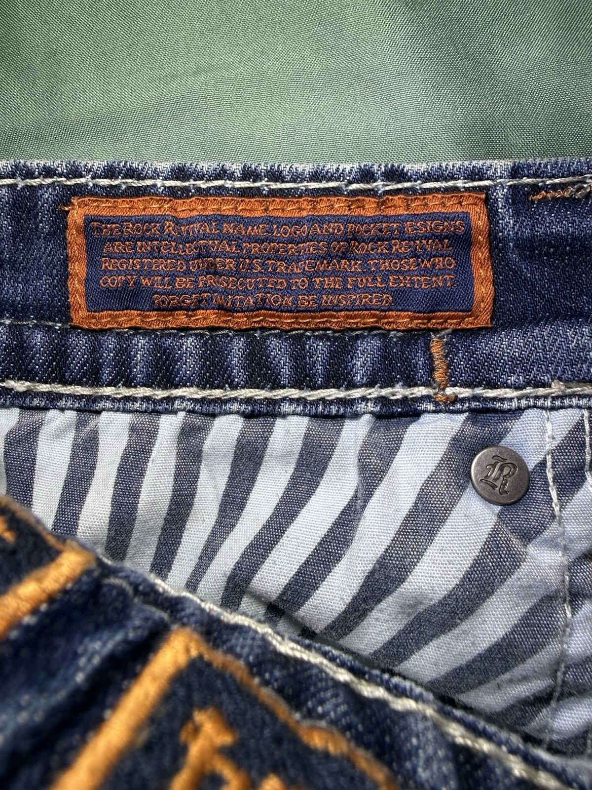 Rock Revival Men’s Straight Fit Denim Jeans 34