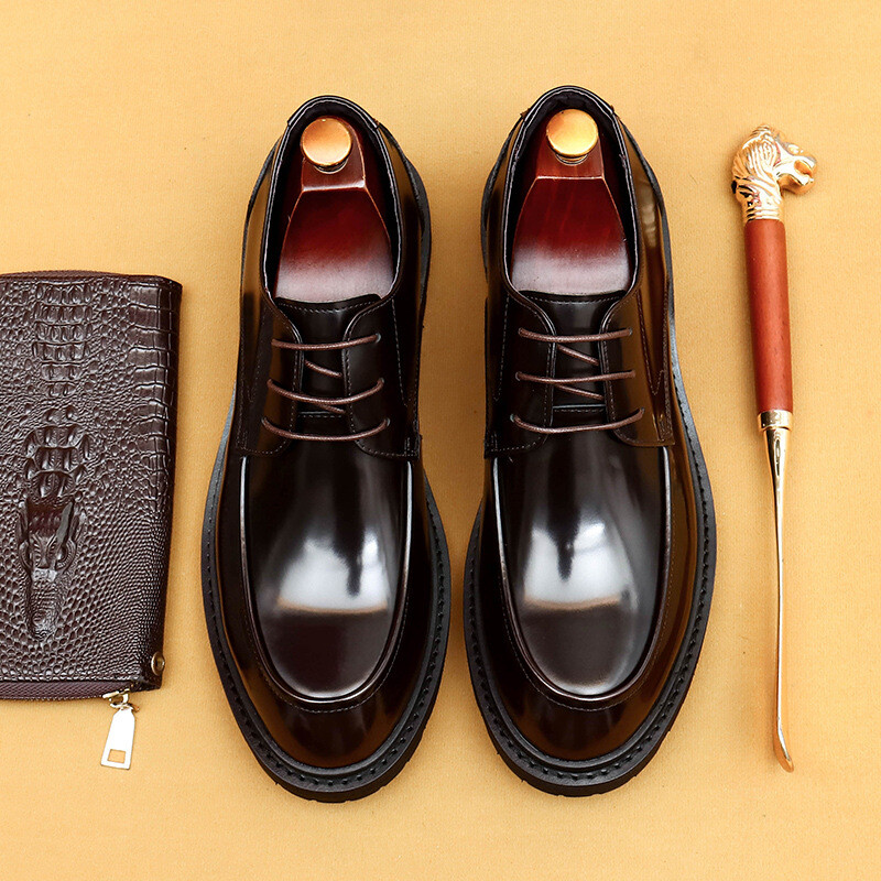 Men’s Business 100% Real Genuine Leather Dress Evening Business Shoes Handmade
