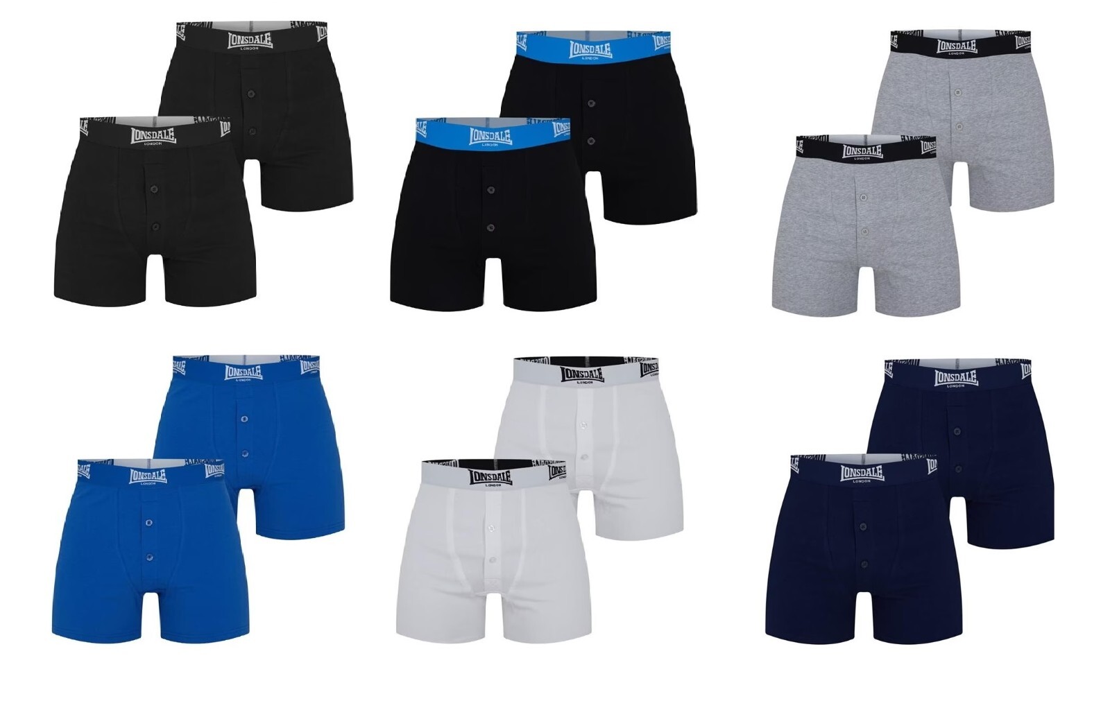 4 Pairs Lonsdale London Boxer Short Boxers Pants Trunks XS S M L XL XXL 3XL 4XL