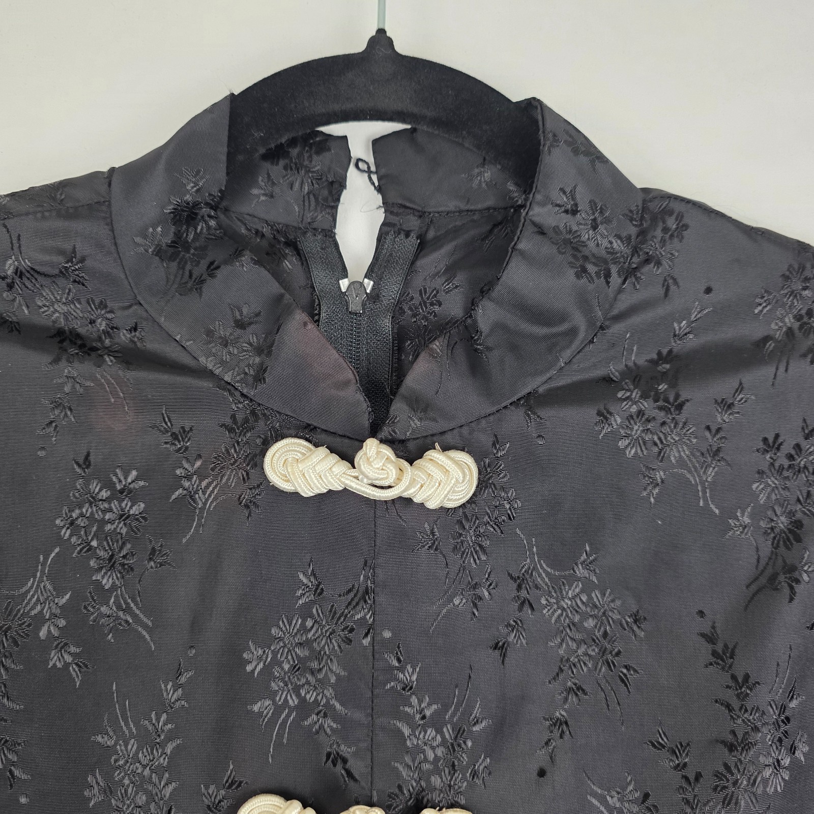 Mandarin Style Dress Black Chinese Motif Tight-Fitting