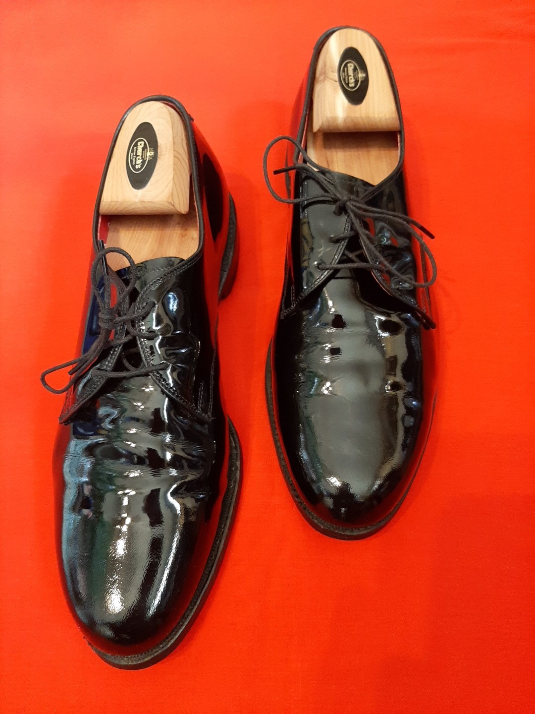 Allen Edmonds “The Spencer” Patent Leather Dress Shoes 10-C, & Cedar Shoe Trees