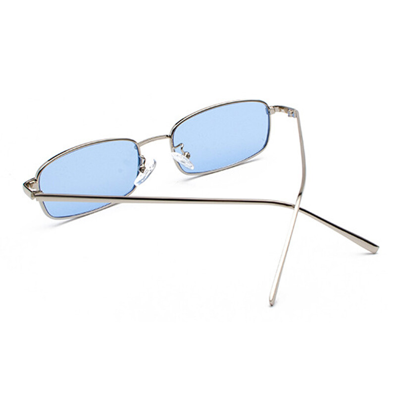 Retro Small Square Sunglasses Men Women Metal Frame Rectangle Sunglasses Eyewear