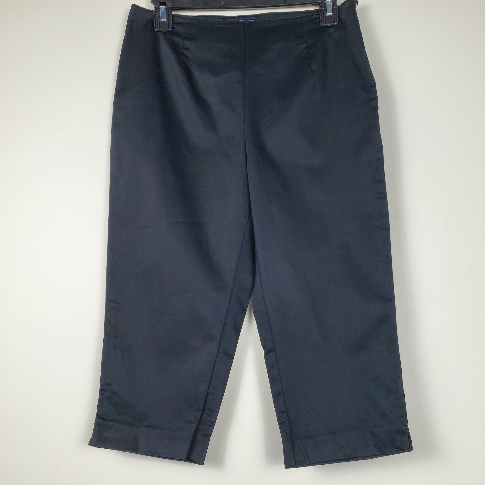 New Ann Taylor Womens Cropped Pants With Side Zipper Stretch 98%Cotton 2%Spandex