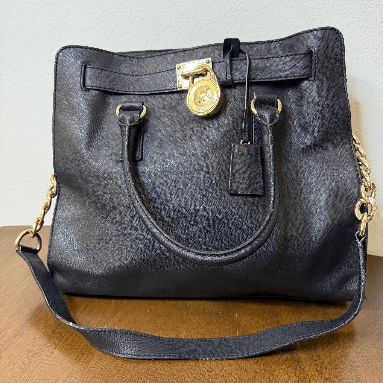 Michael Kors Hamilton Tote Bag – Black Leather – Women’s Handbag