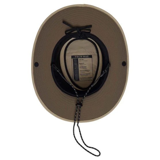Orvis Outdoor Tech Hat UPF 50 Packable Snap-up Brim Mesh Ventilation TAN, NWT
