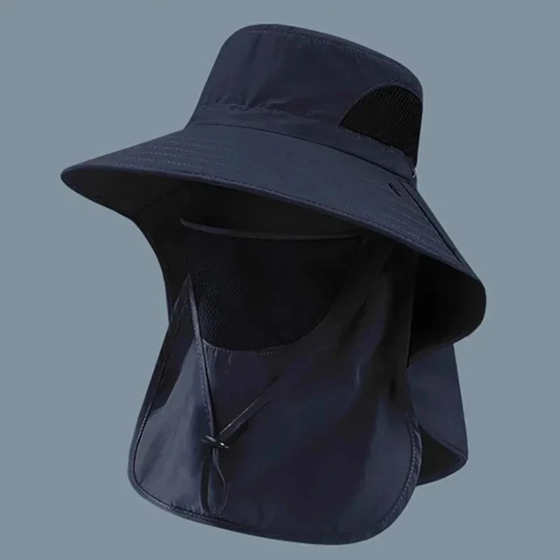 Wide Brim Sun Hat with Neck Flap – UV Protection Fishing & Hiking Cap
