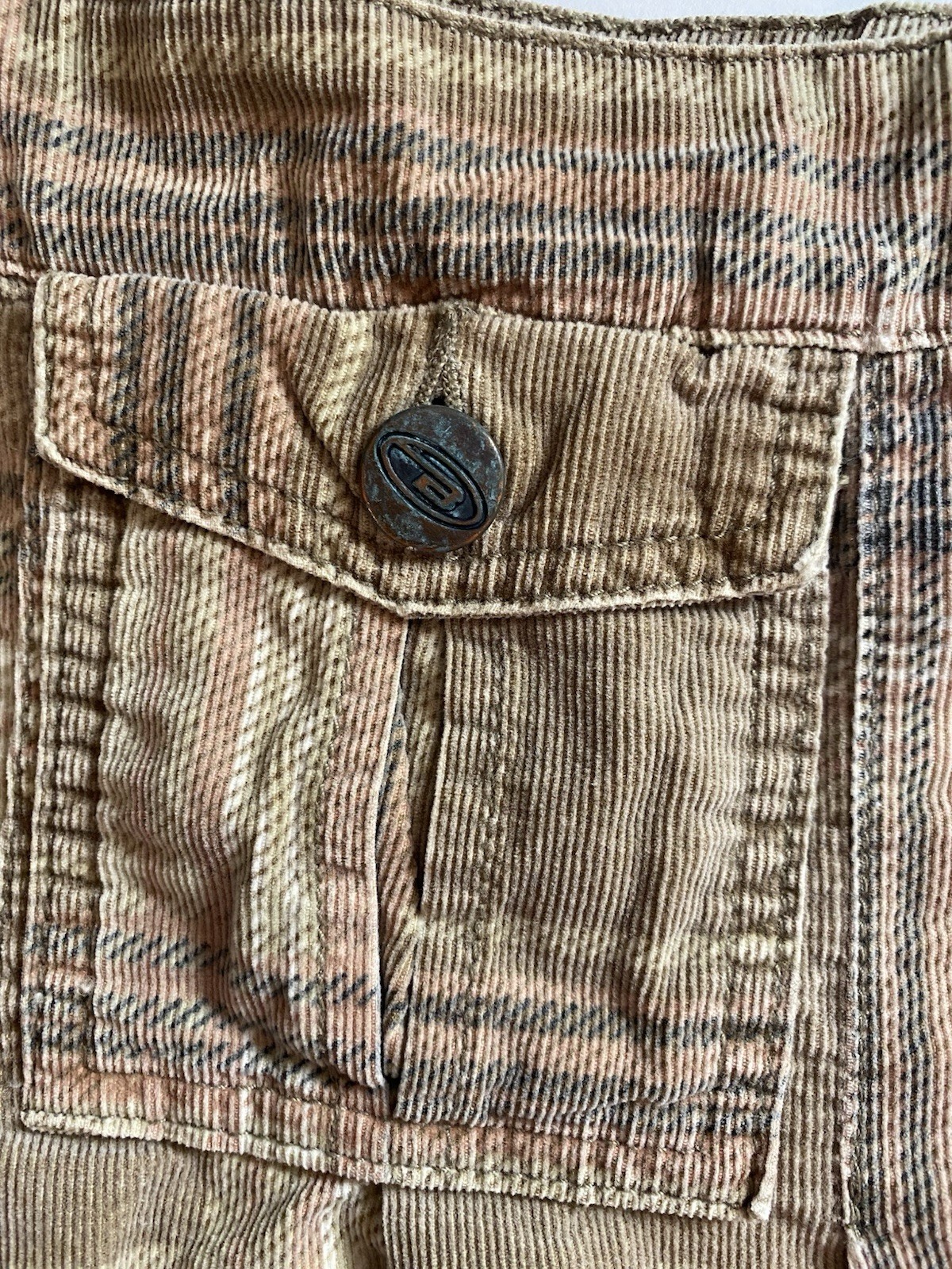 Bongo Junior’s Plaid Corduroy Pleated Short Skirt Pockets Button Size 9