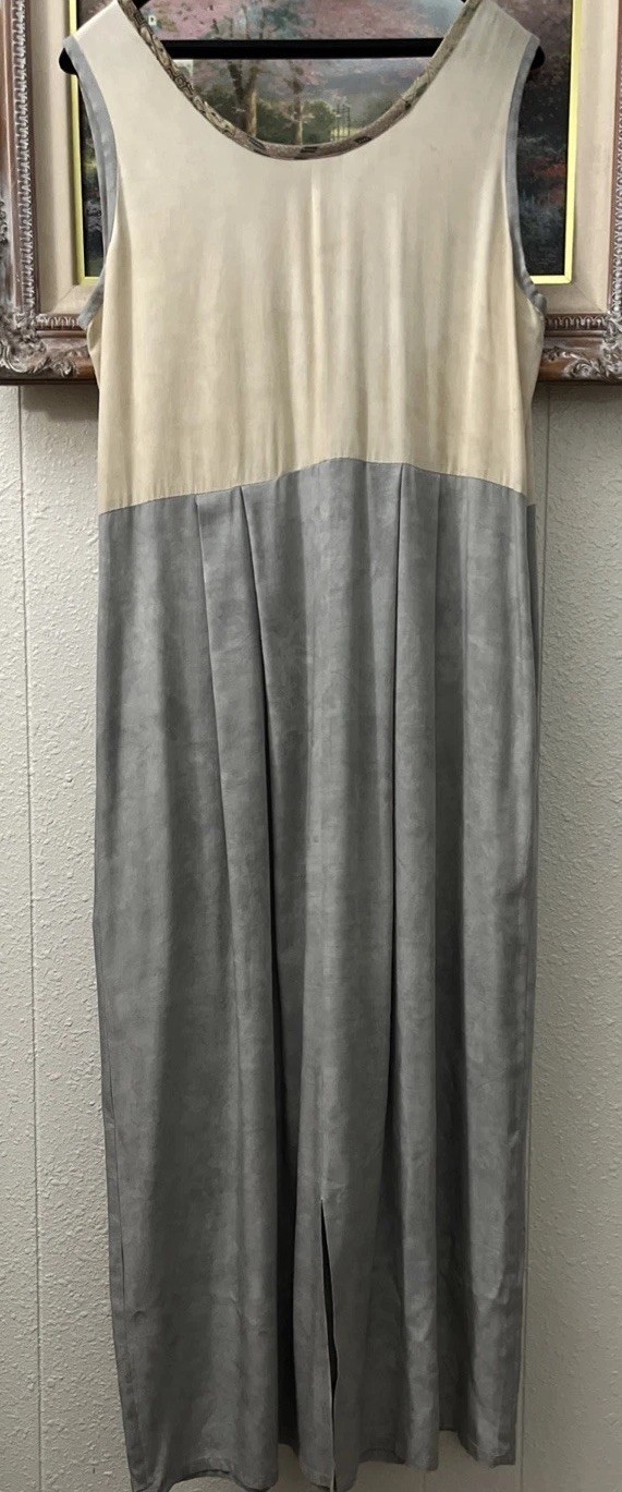 Nativewear Designs Indonesia Lagenlook Art To Wear Bohemian Maxi Tank Dress sz L