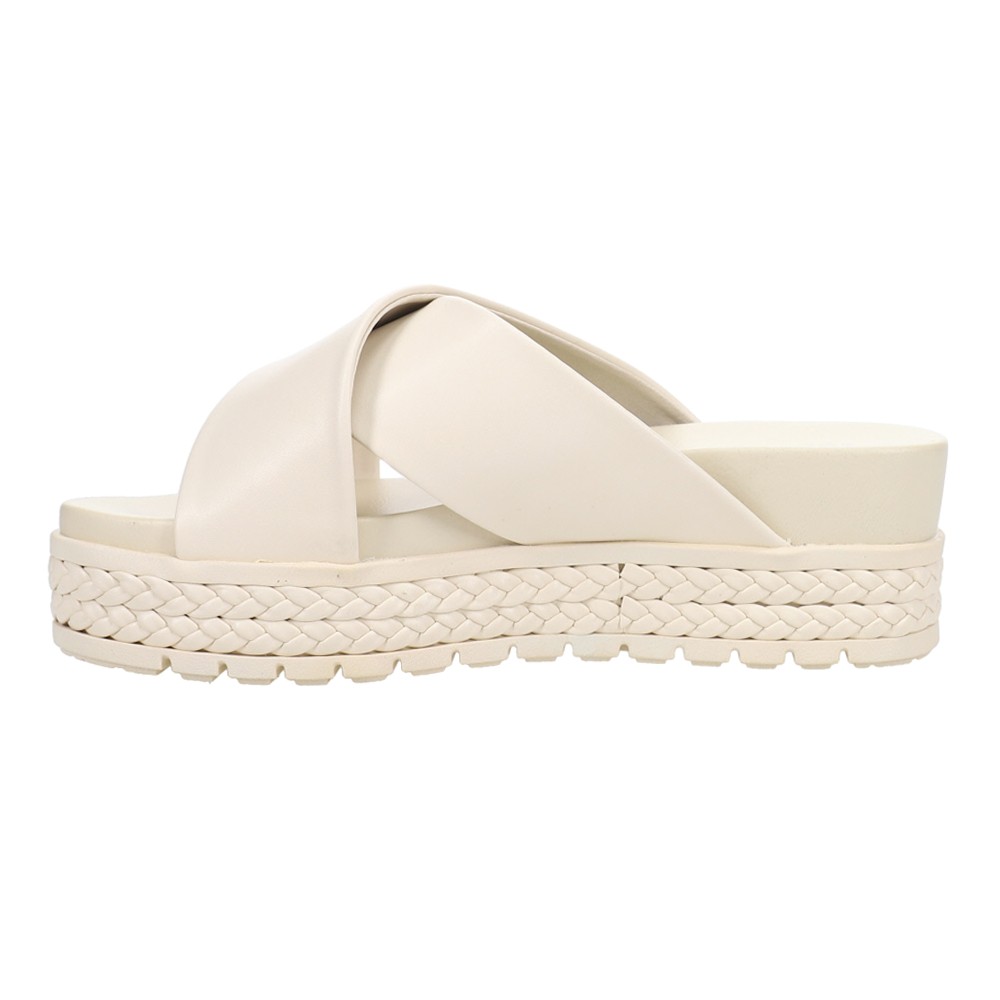 MIA Kornelia Platform Slide Womens White Casual Sandals MH2327-BNE